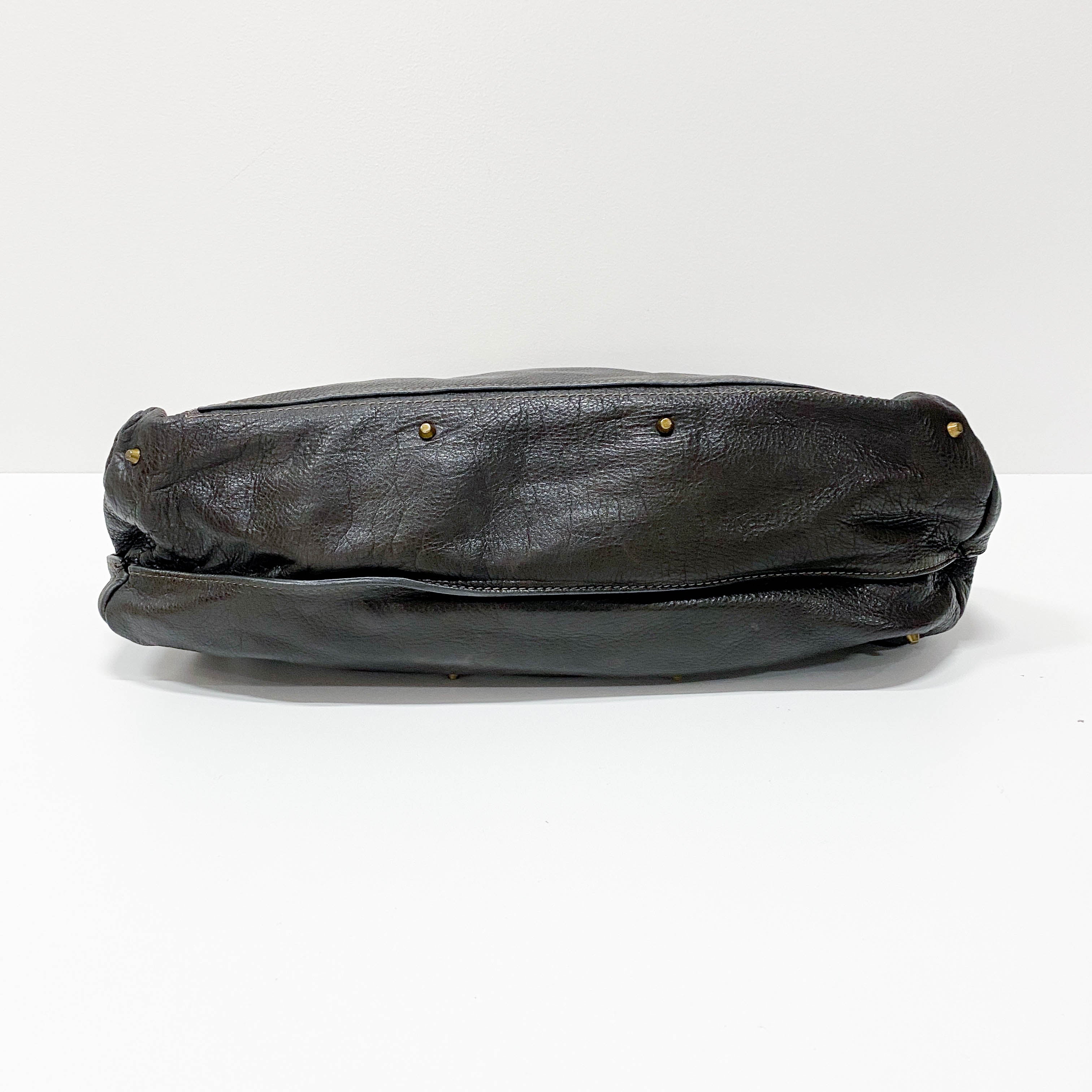 Paddington Brown Calfskin Leather Shoulder Bag