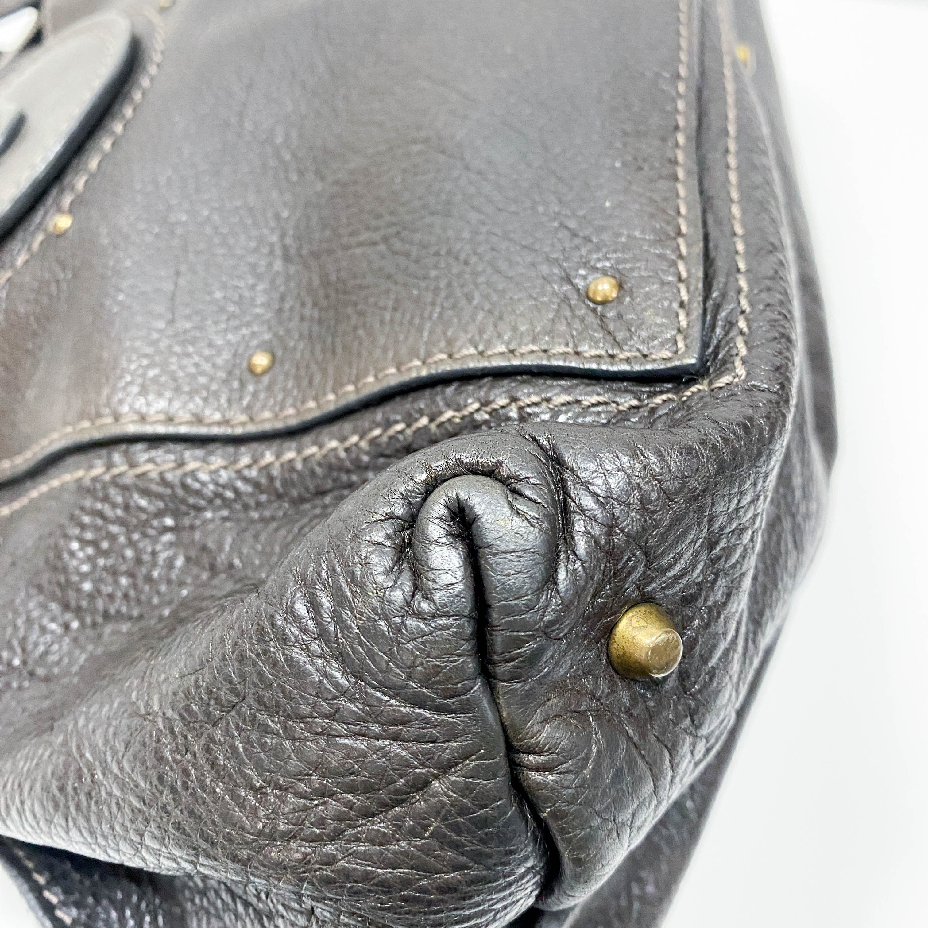 Paddington Brown Calfskin Leather Shoulder Bag