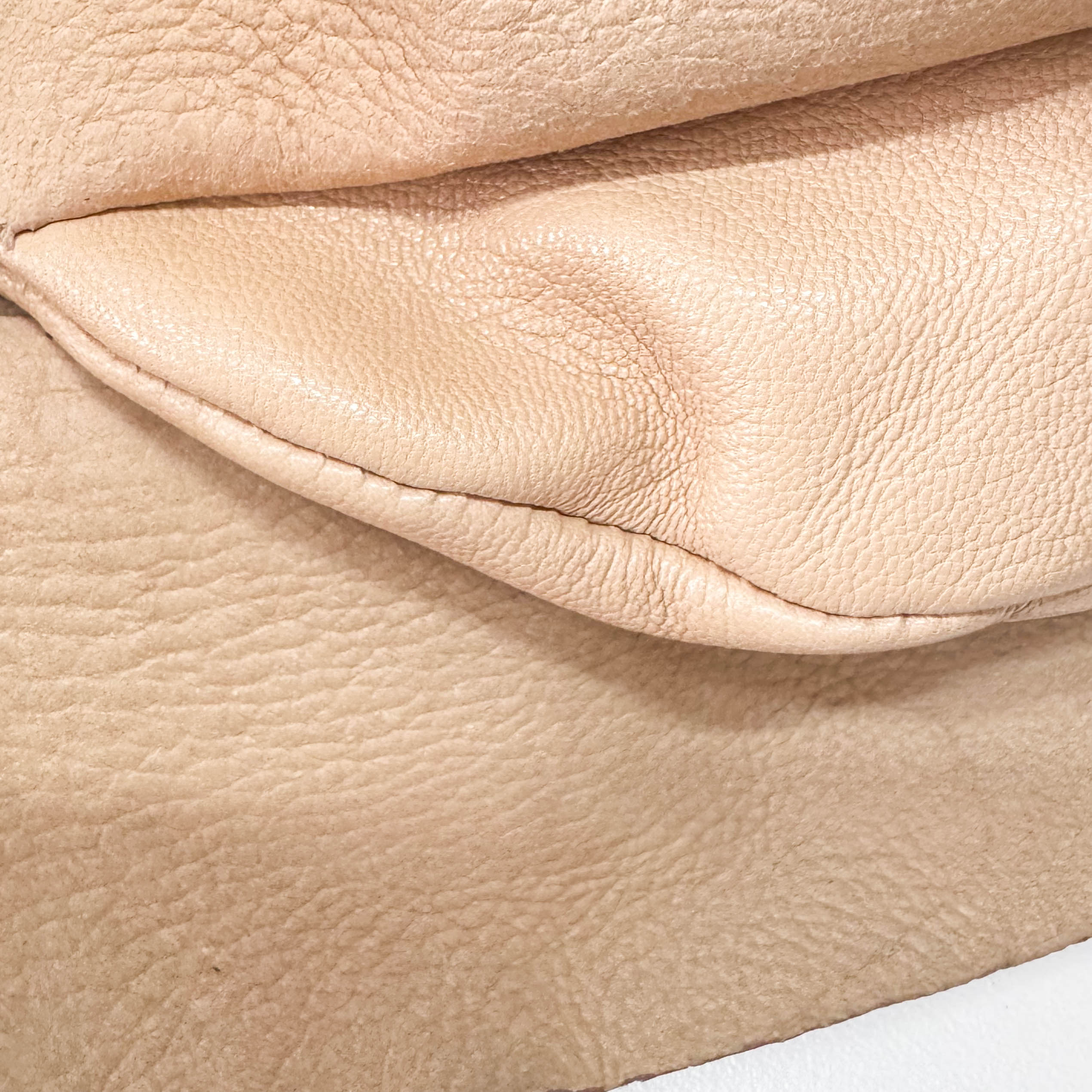 Rive Gauche Beige Leather Shoulder Bag