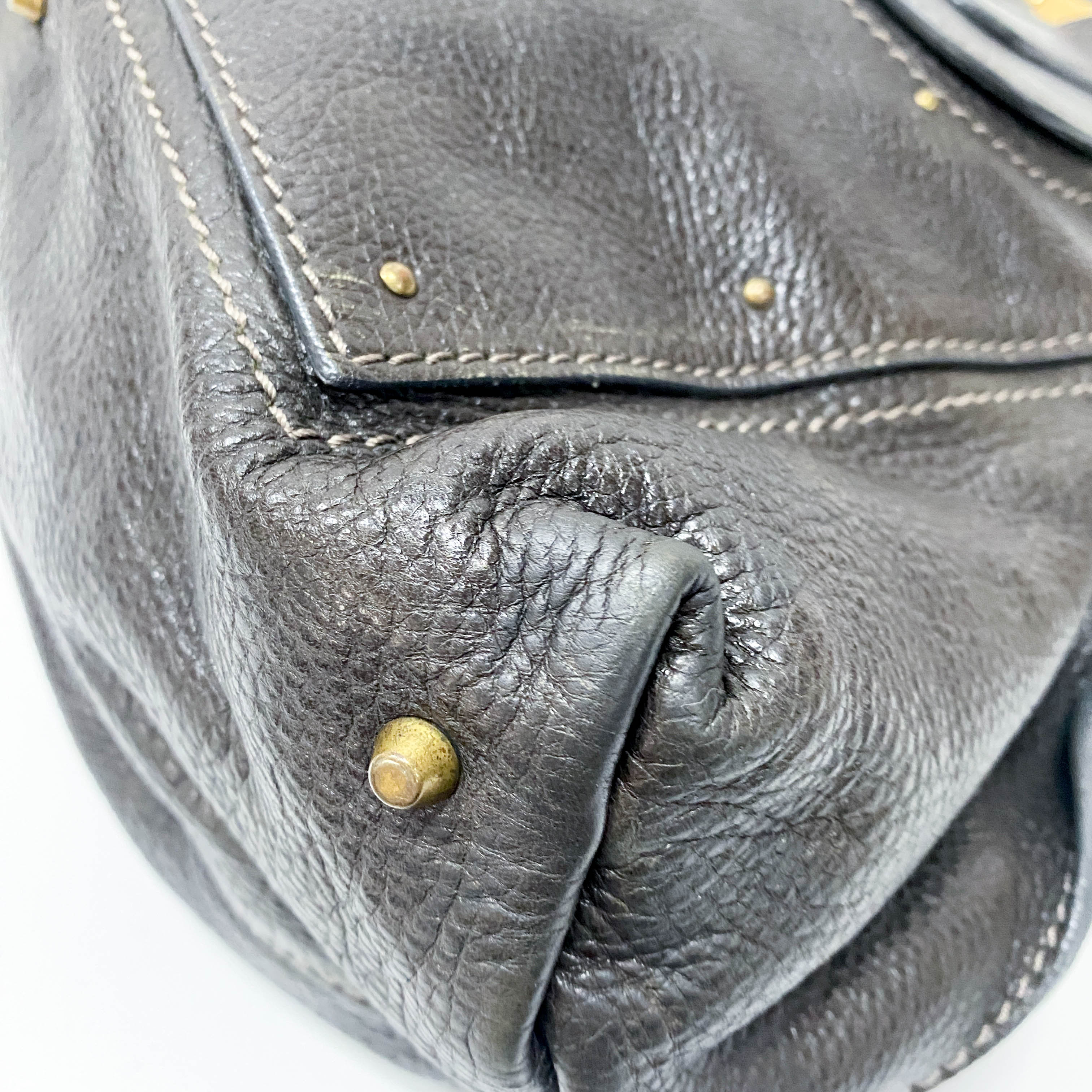 Paddington Brown Calfskin Leather Shoulder Bag