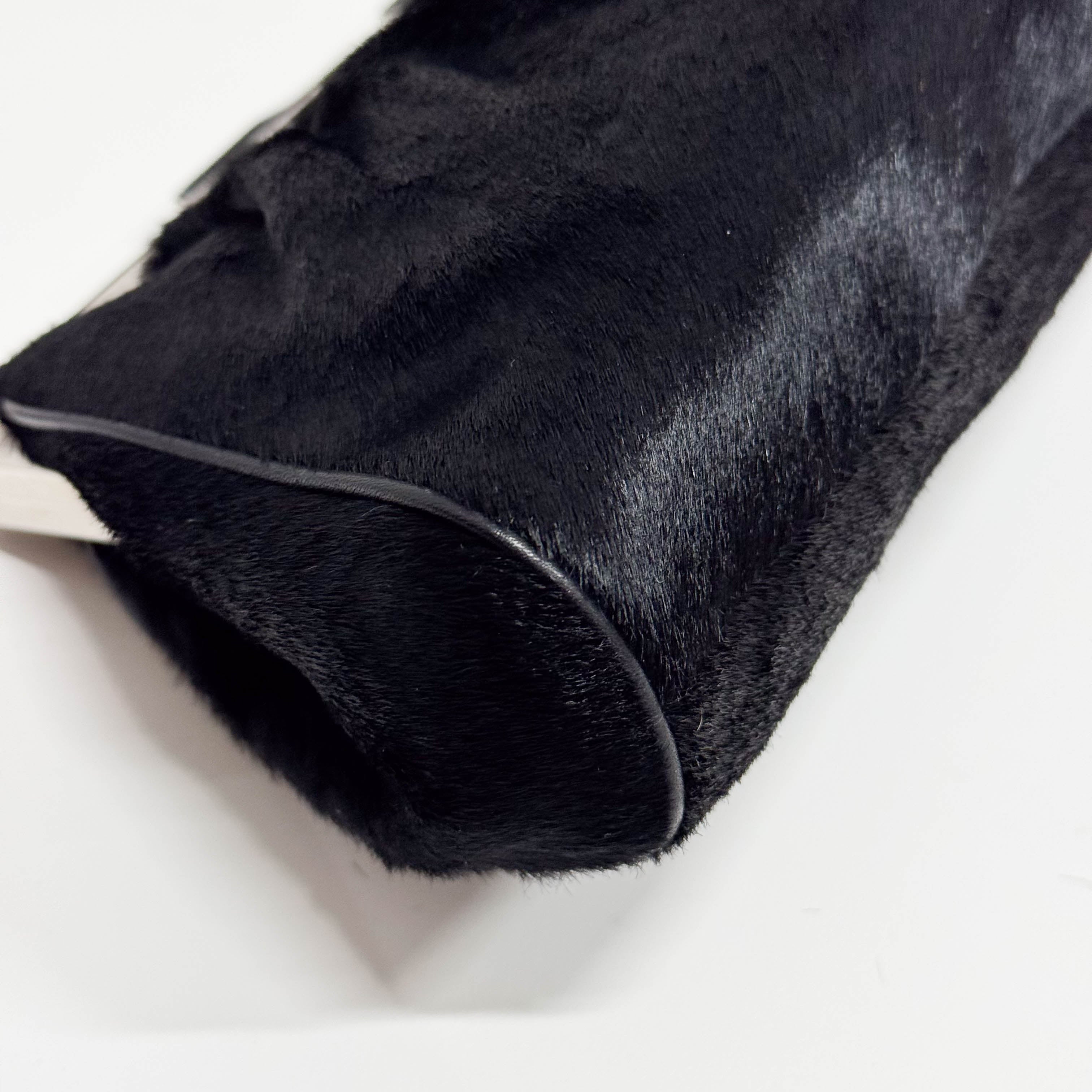 Panthère Black Pony Hair Shoulder Bag