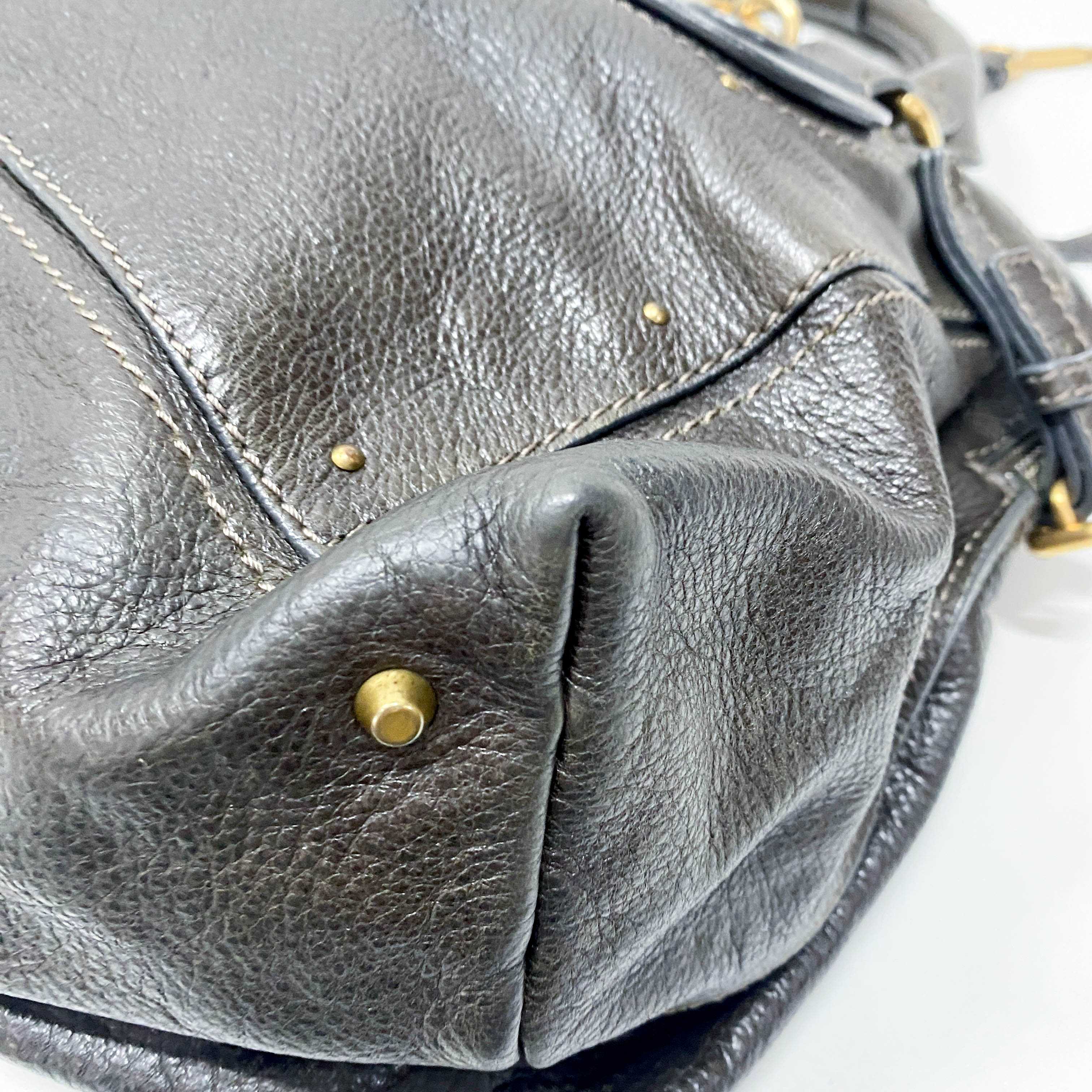 Paddington Brown Calfskin Leather Shoulder Bag