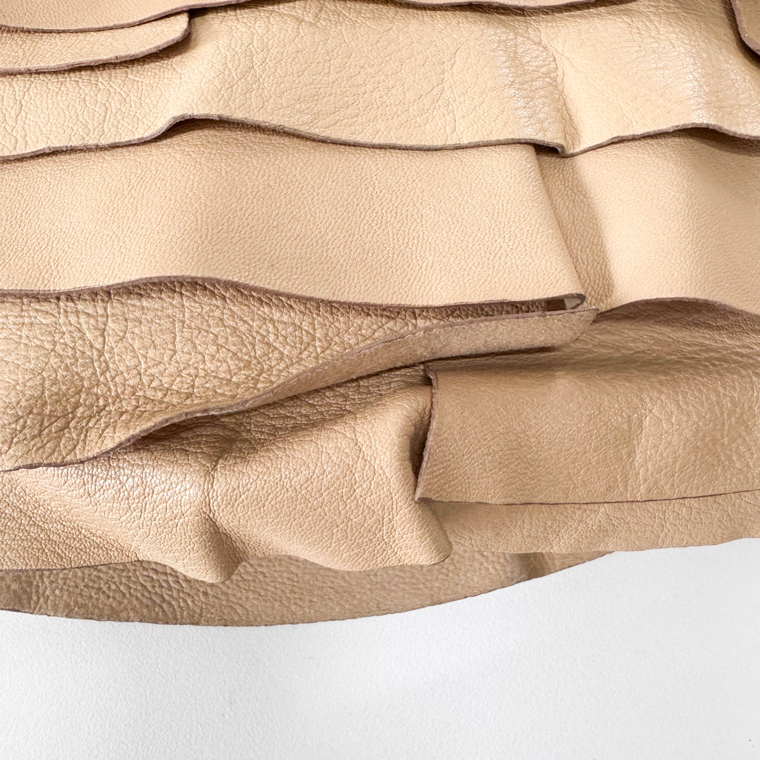 Rive Gauche Beige Leather Shoulder Bag