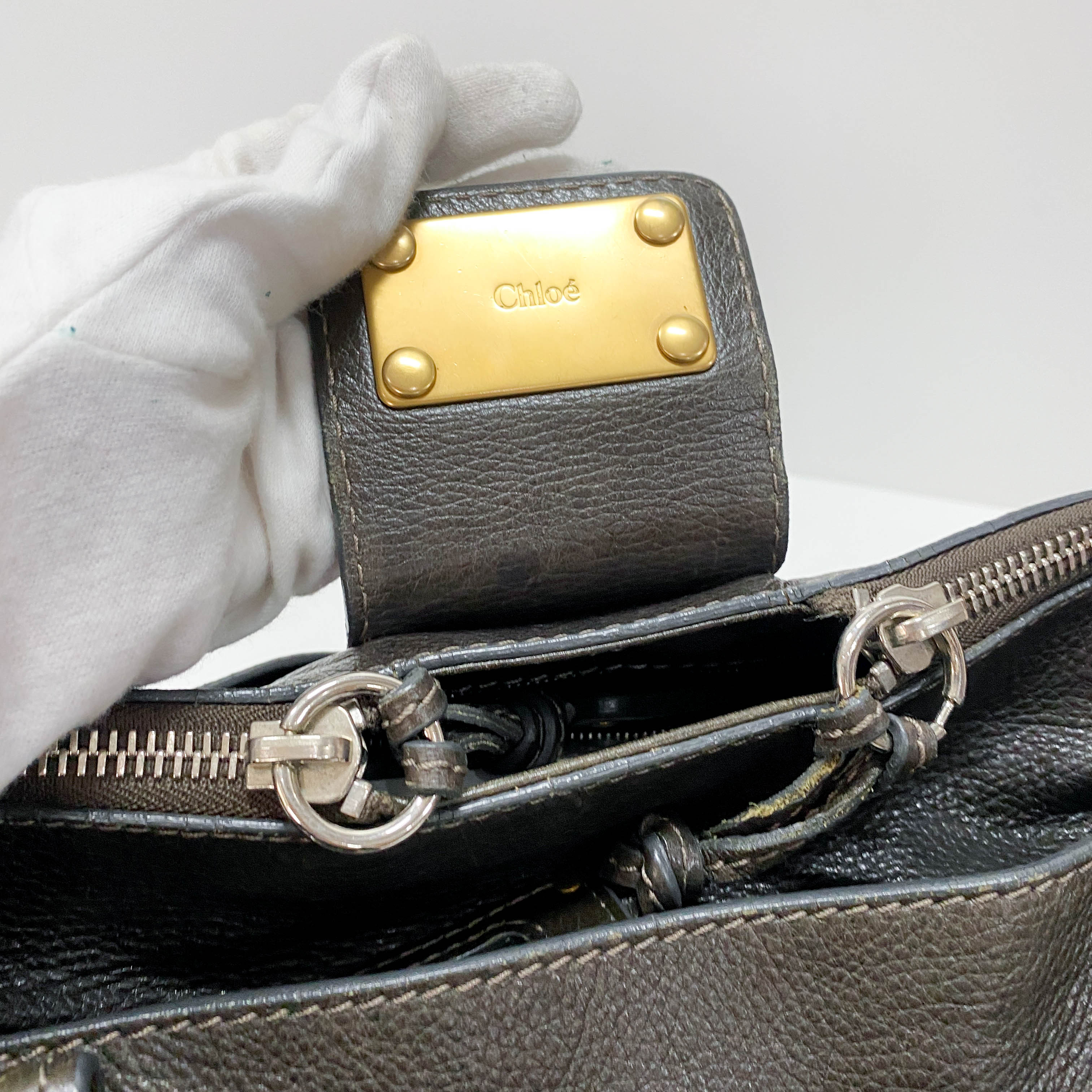 Paddington Brown Calfskin Leather Shoulder Bag