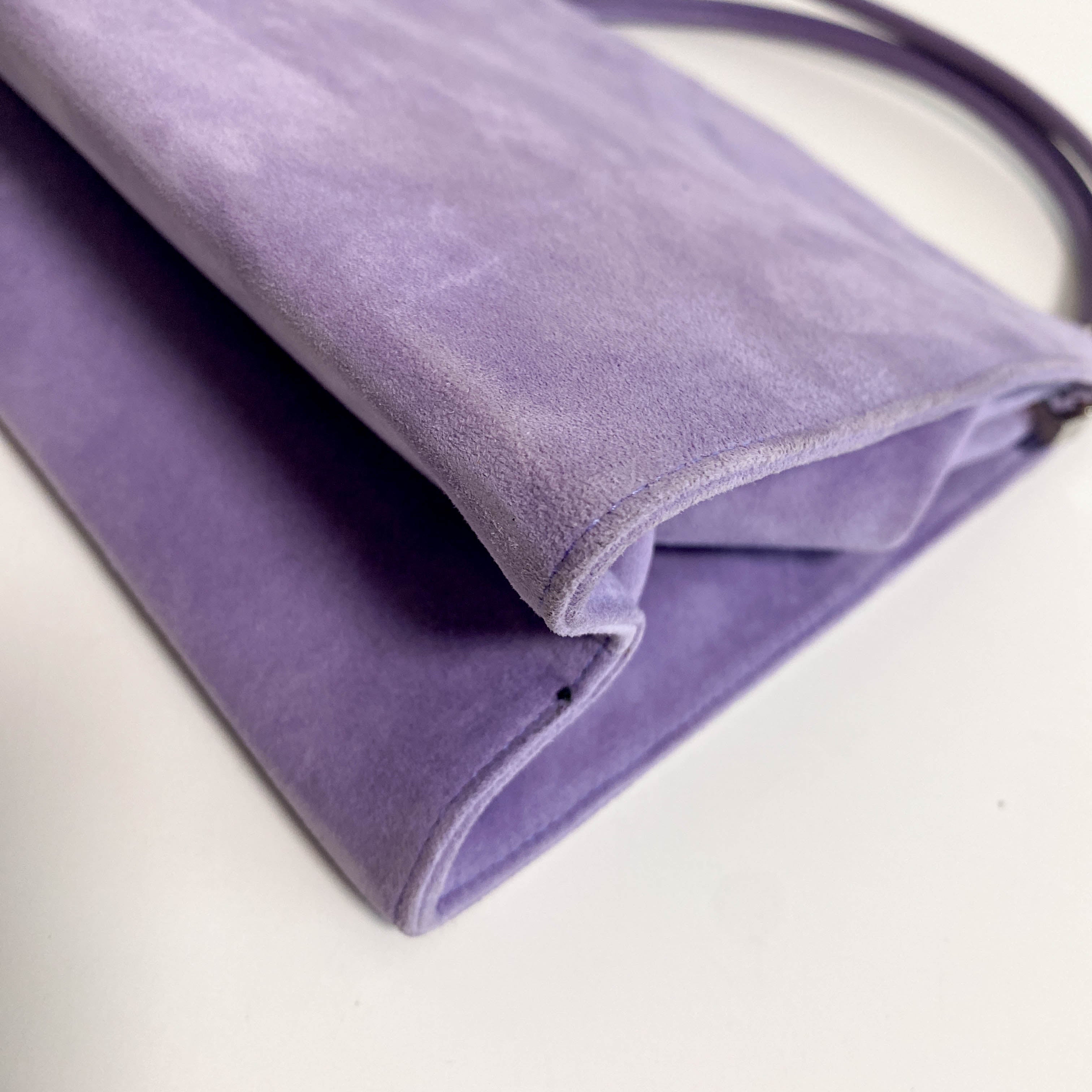 Archive Purple Suede Top Handle Bag