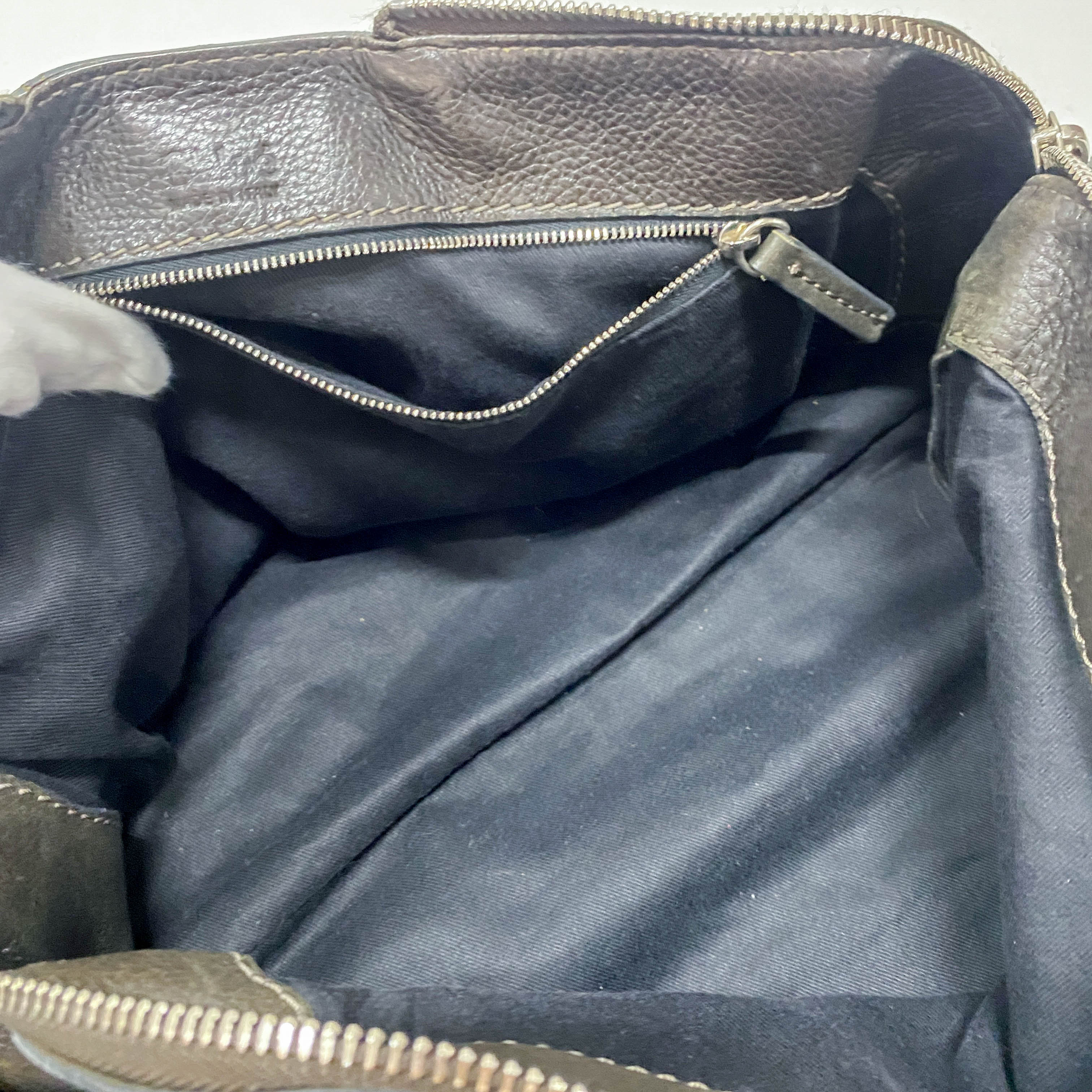 Paddington Brown Calfskin Leather Shoulder Bag