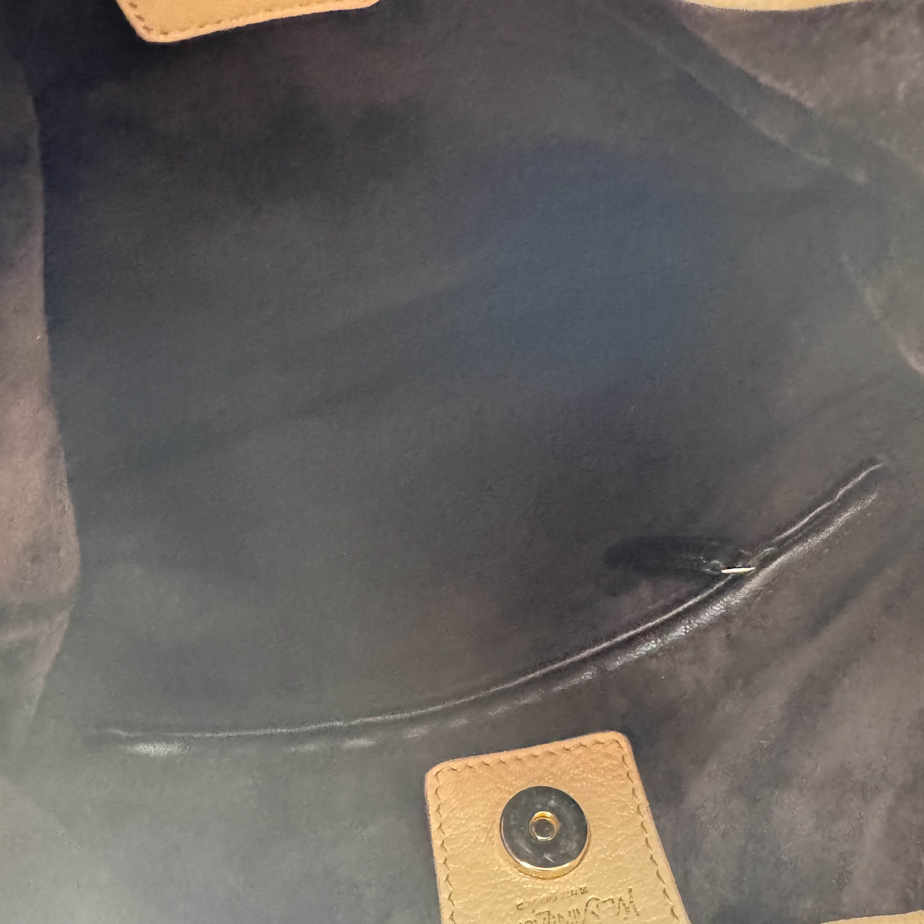 Rive Gauche Beige Leather Shoulder Bag