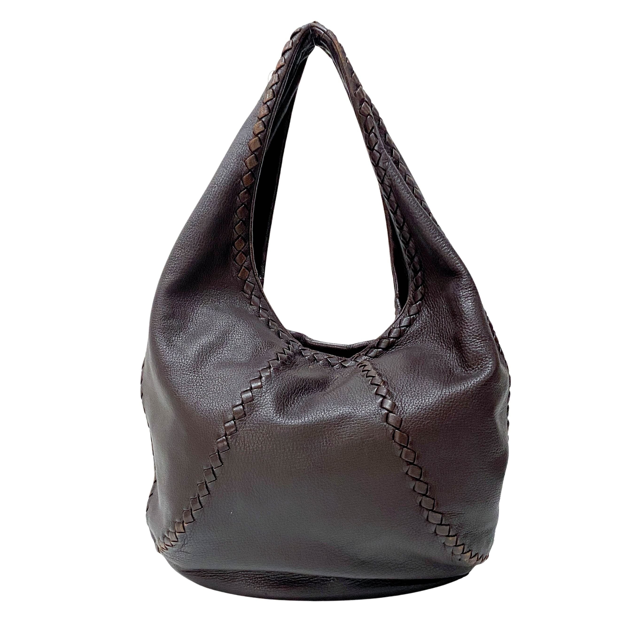 Brown Leather Hobo Bag