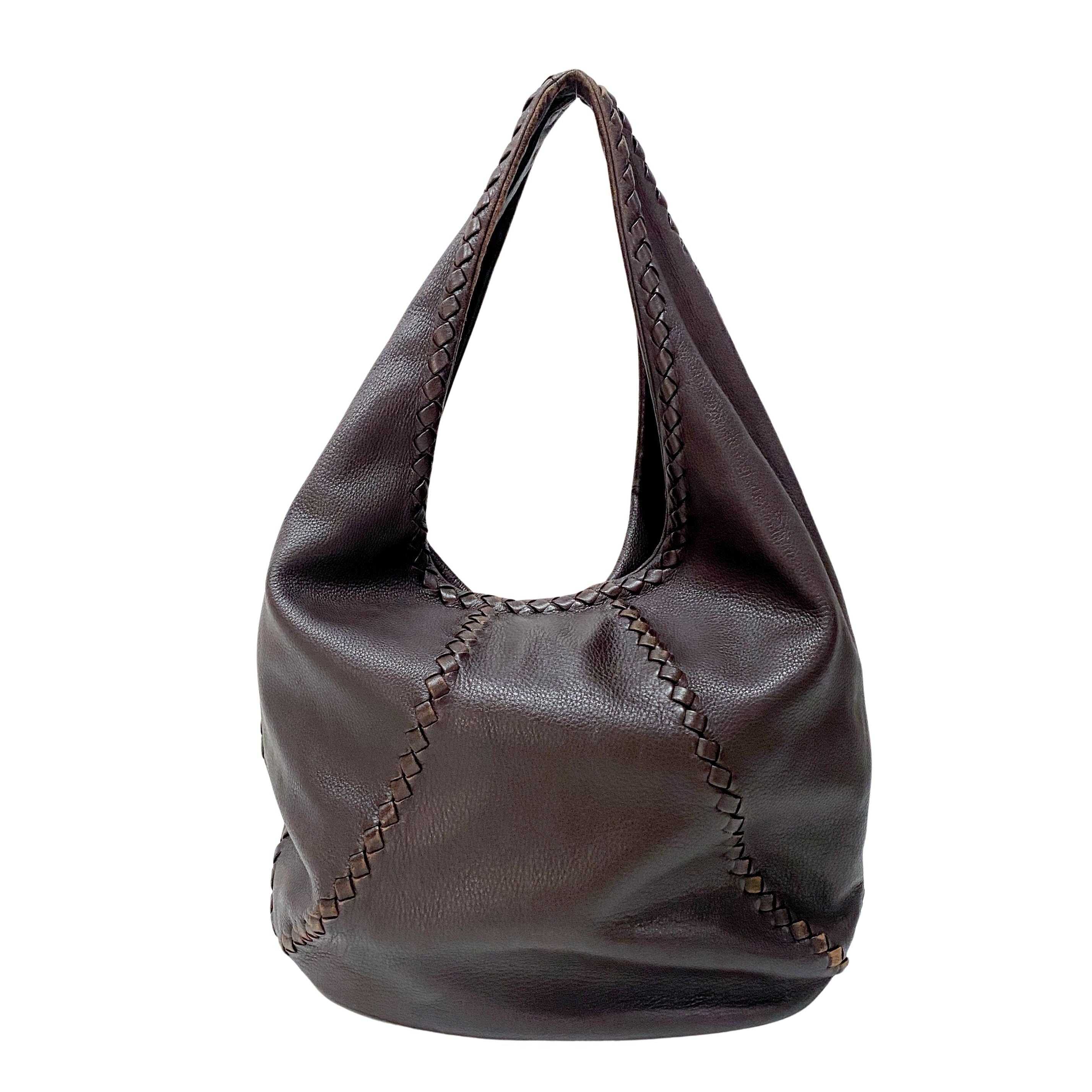 Brown Leather Hobo Bag