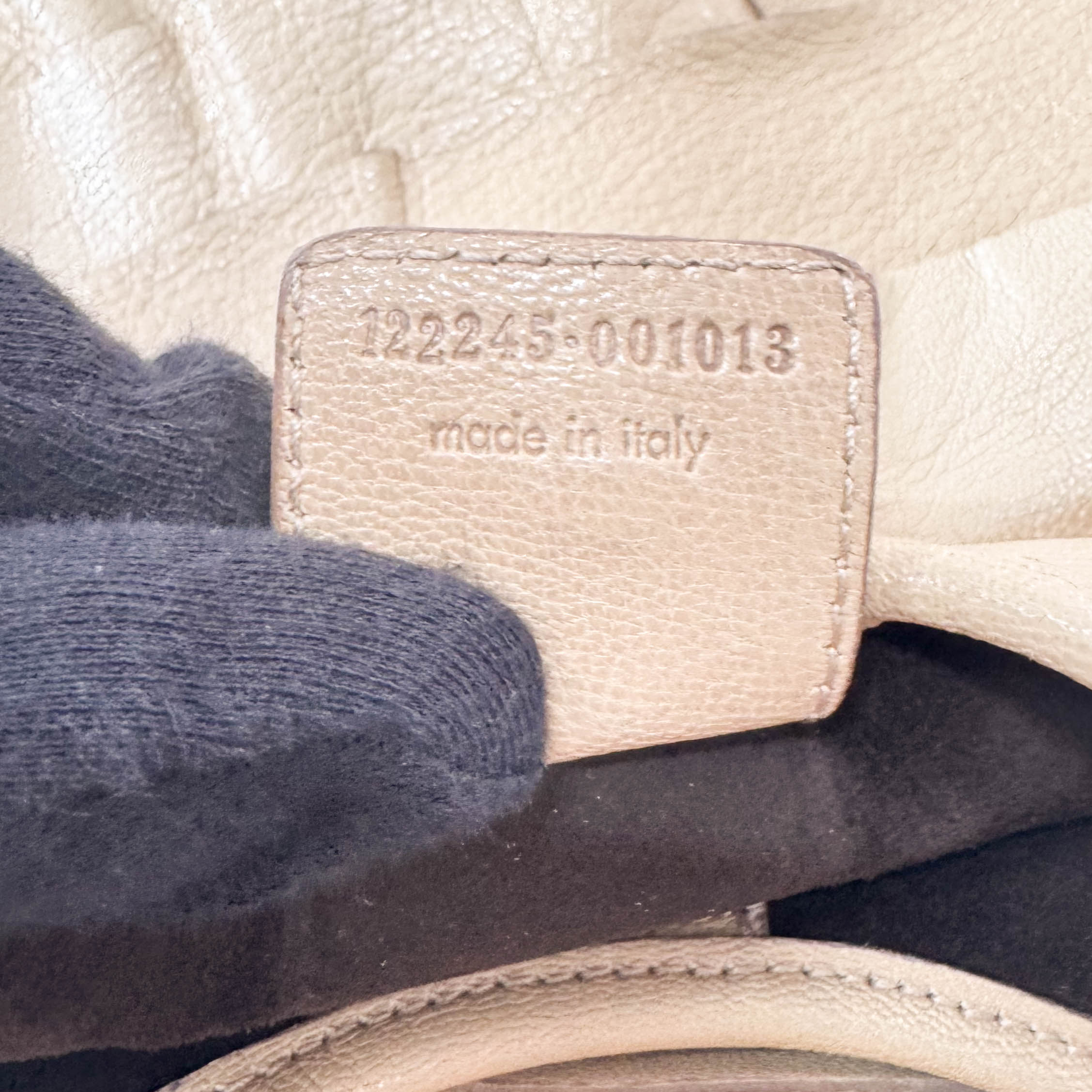 Rive Gauche Beige Leather Shoulder Bag