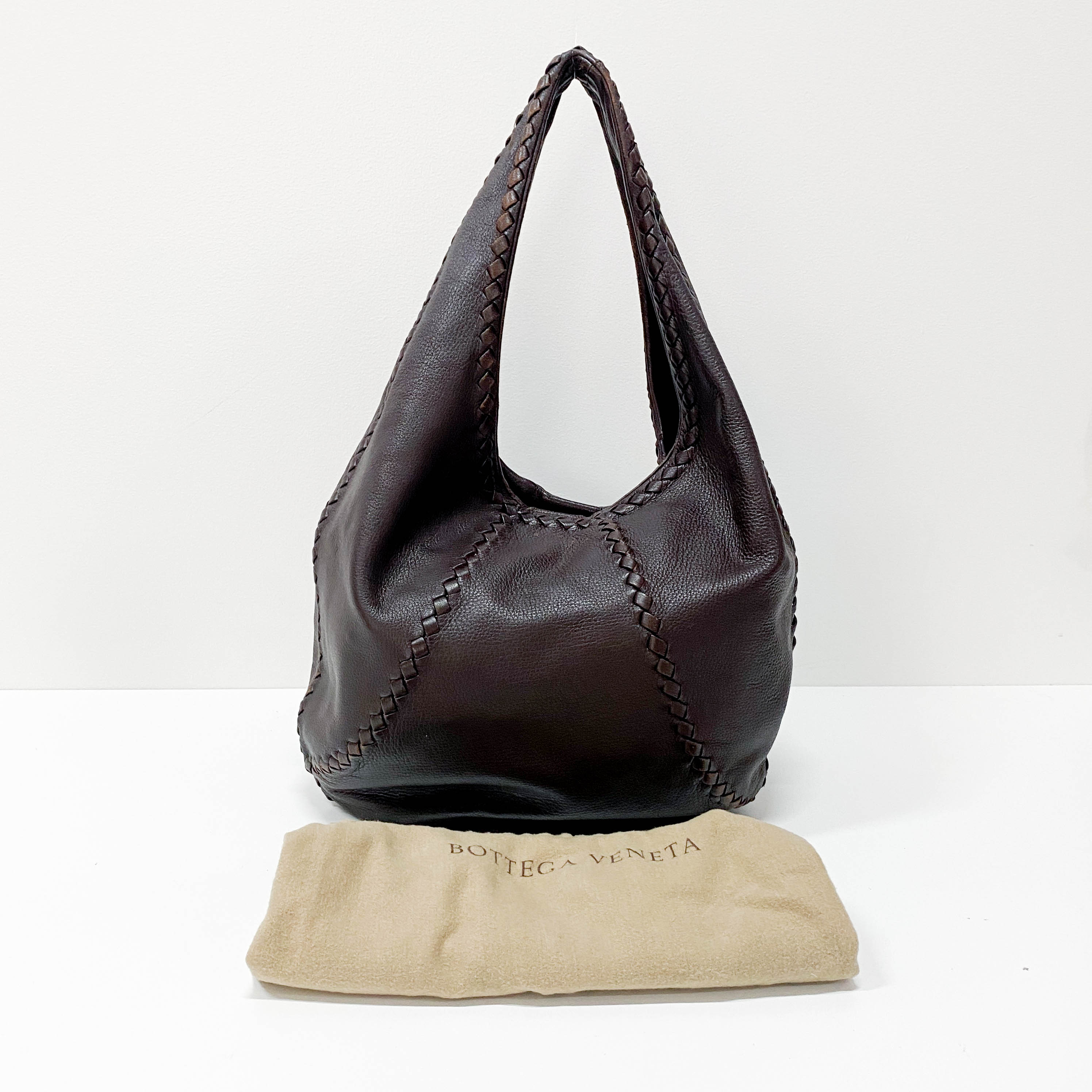 Brown Leather Hobo Bag