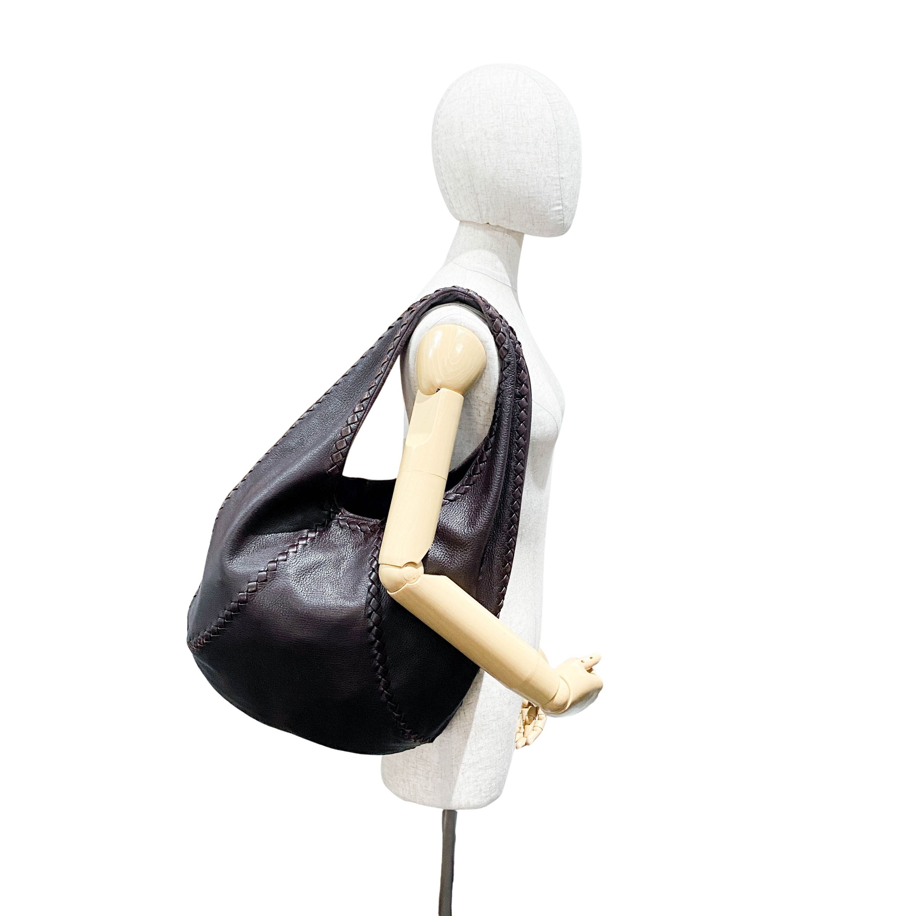 Brown Leather Hobo Bag