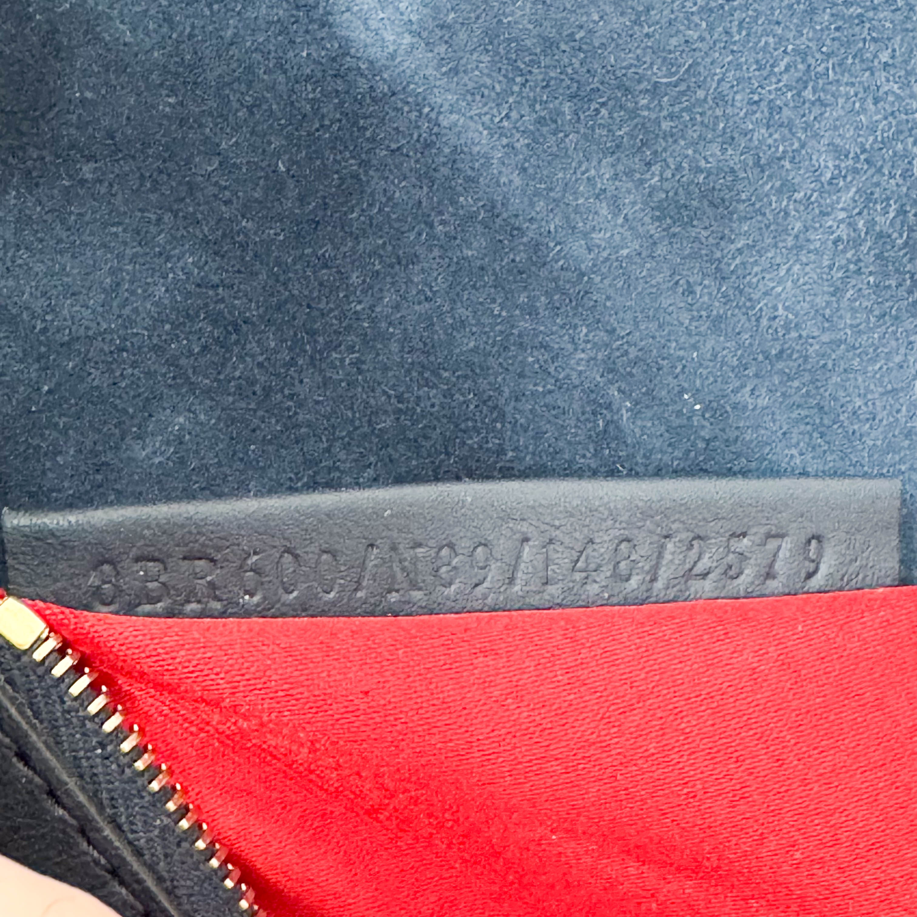 Baguette Blue Embroidered Denim Bag