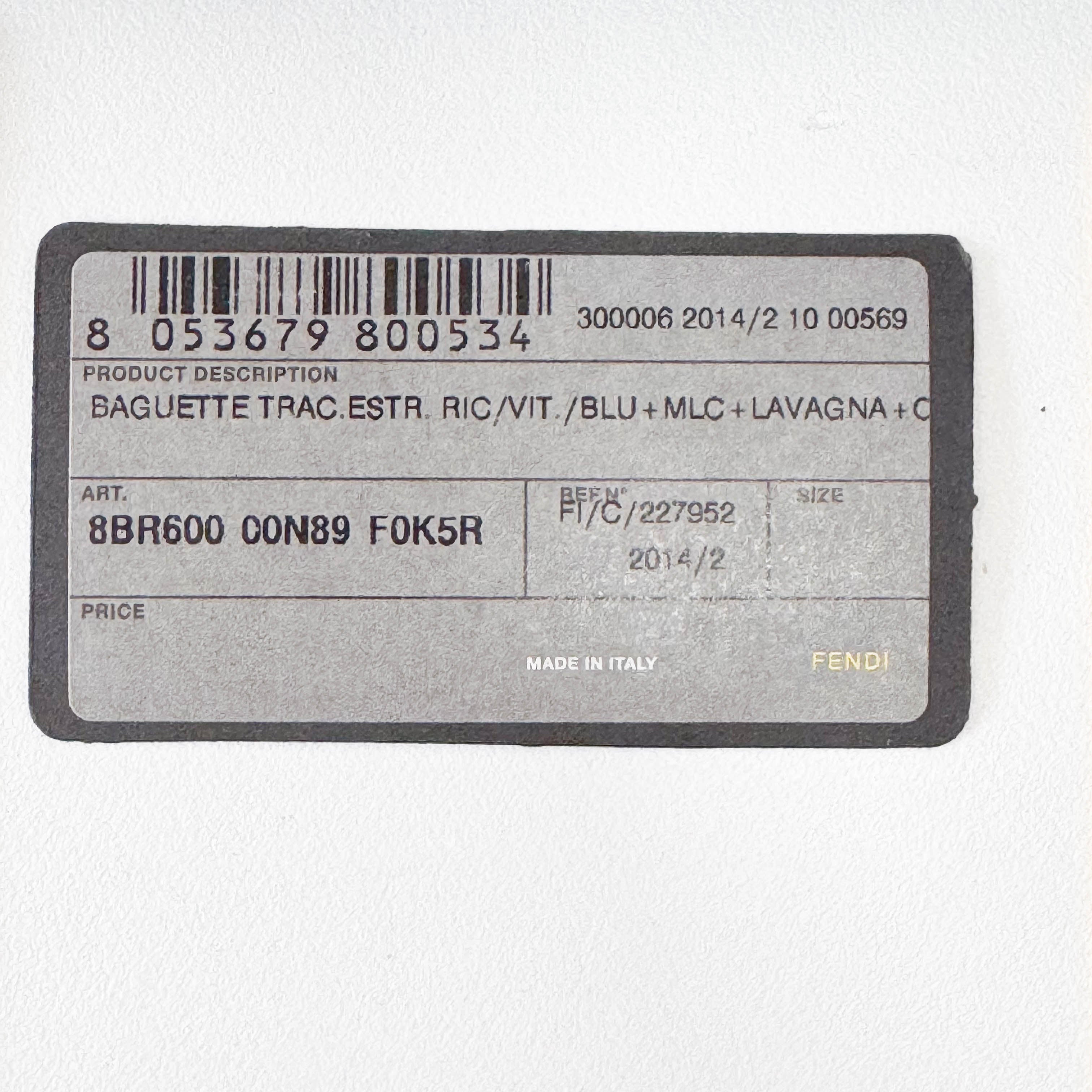 Baguette Blue Embroidered Denim Bag