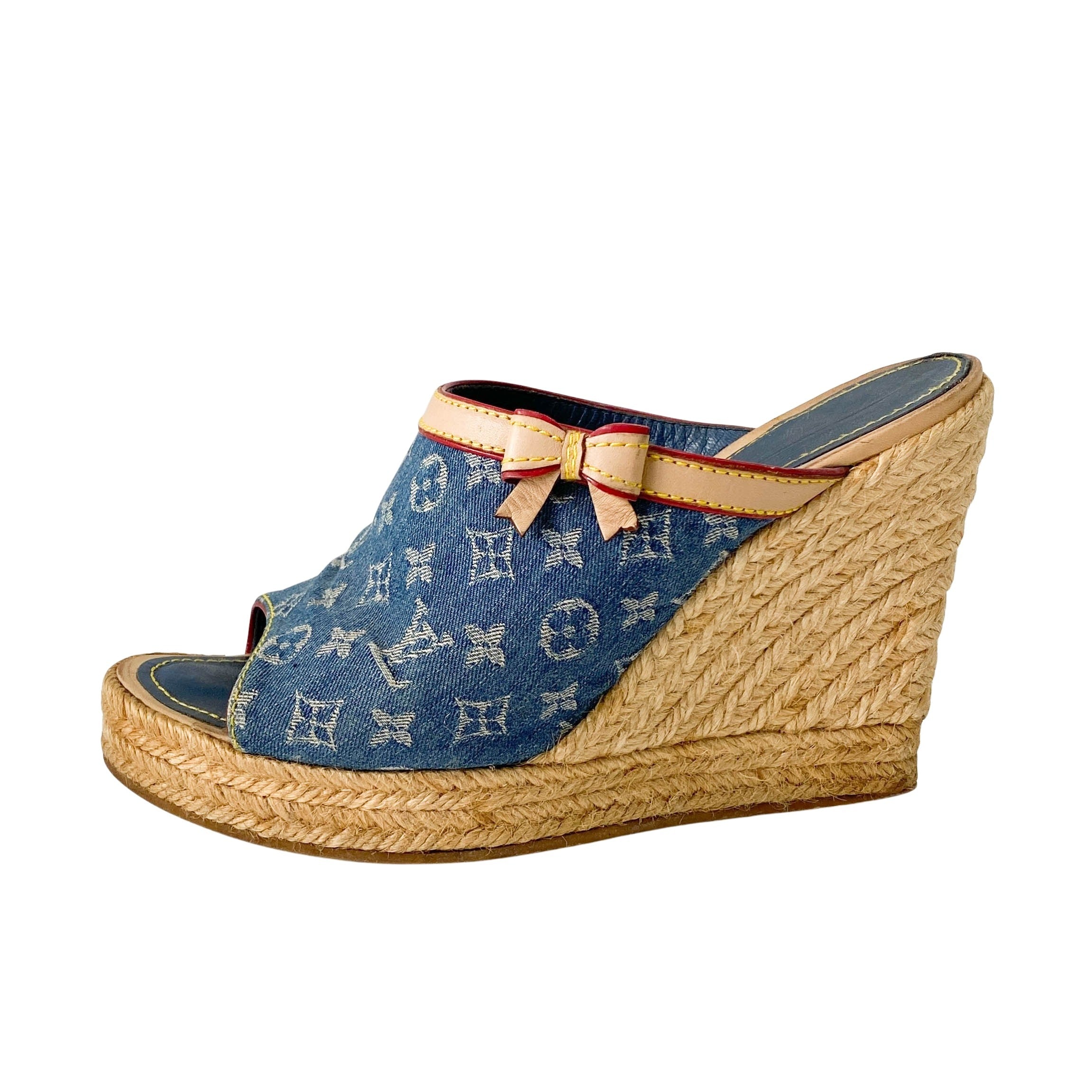 Monogram Denim Sandals EU36.5