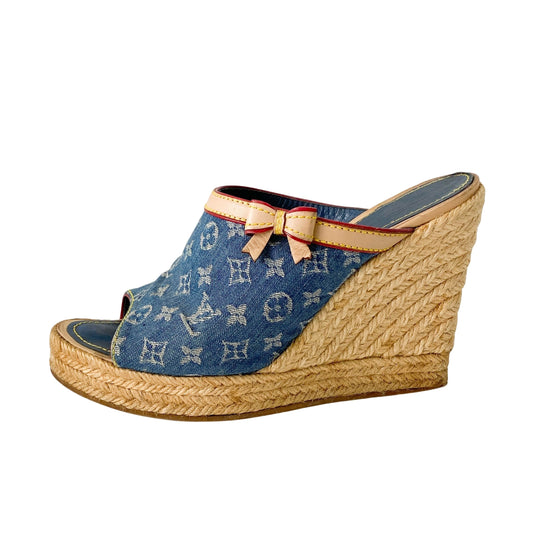 Monogram Denim Sandals EU36.5
