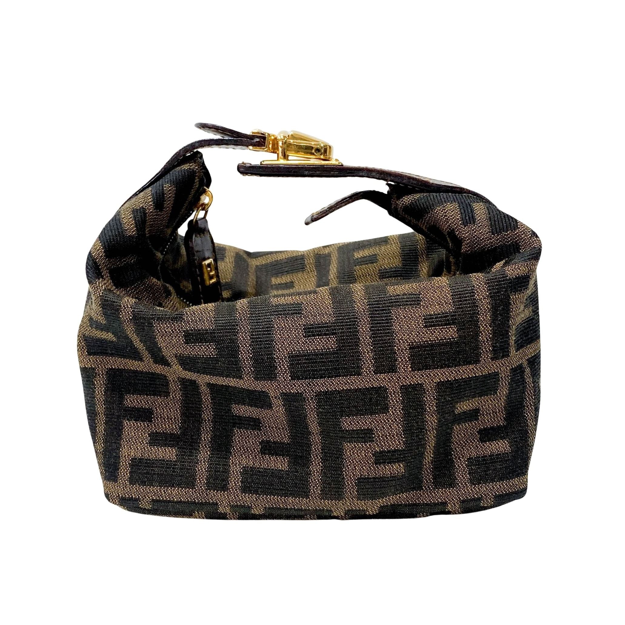 Zucca Mini Brown Canvas Handbag