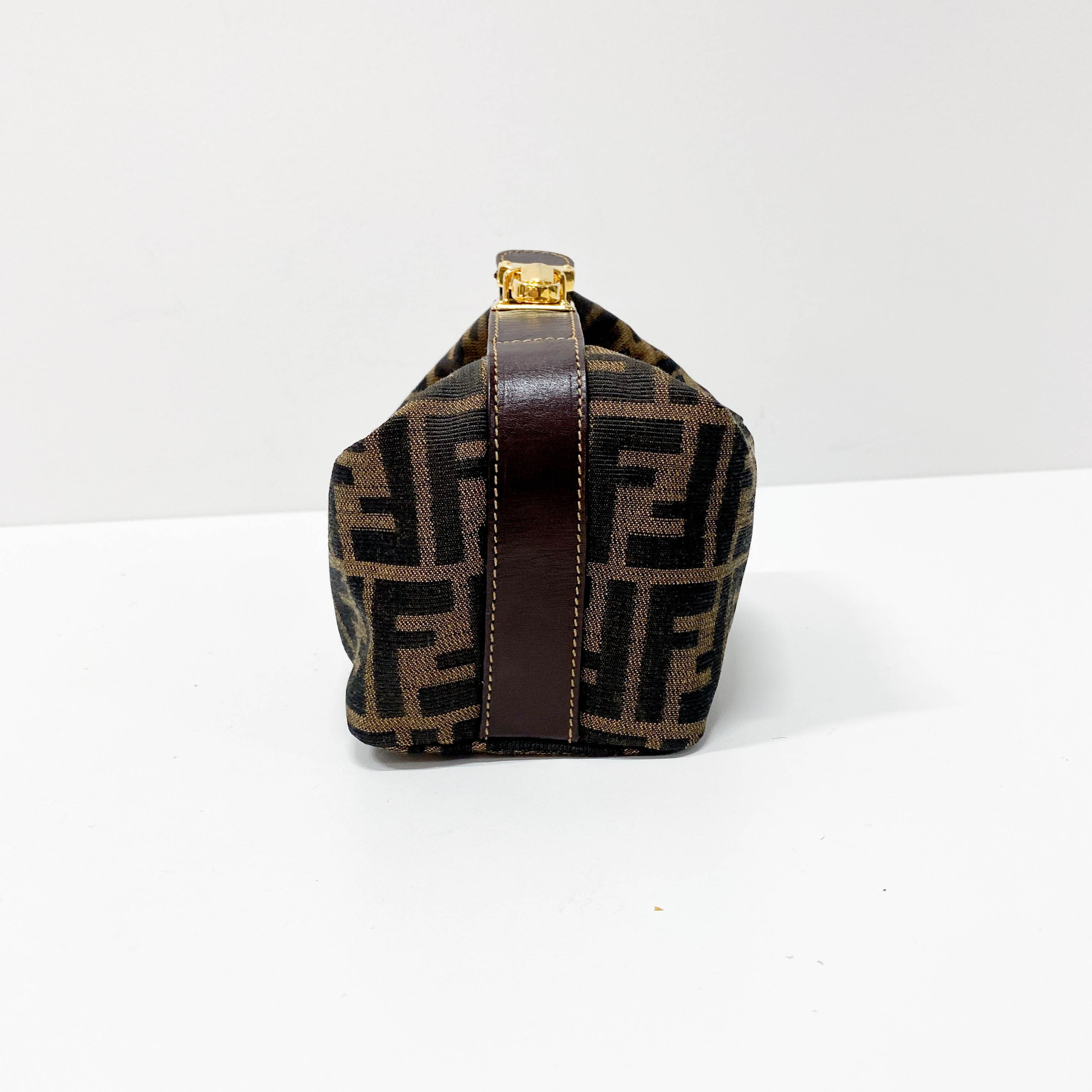 Zucca Mini Brown Canvas Handbag