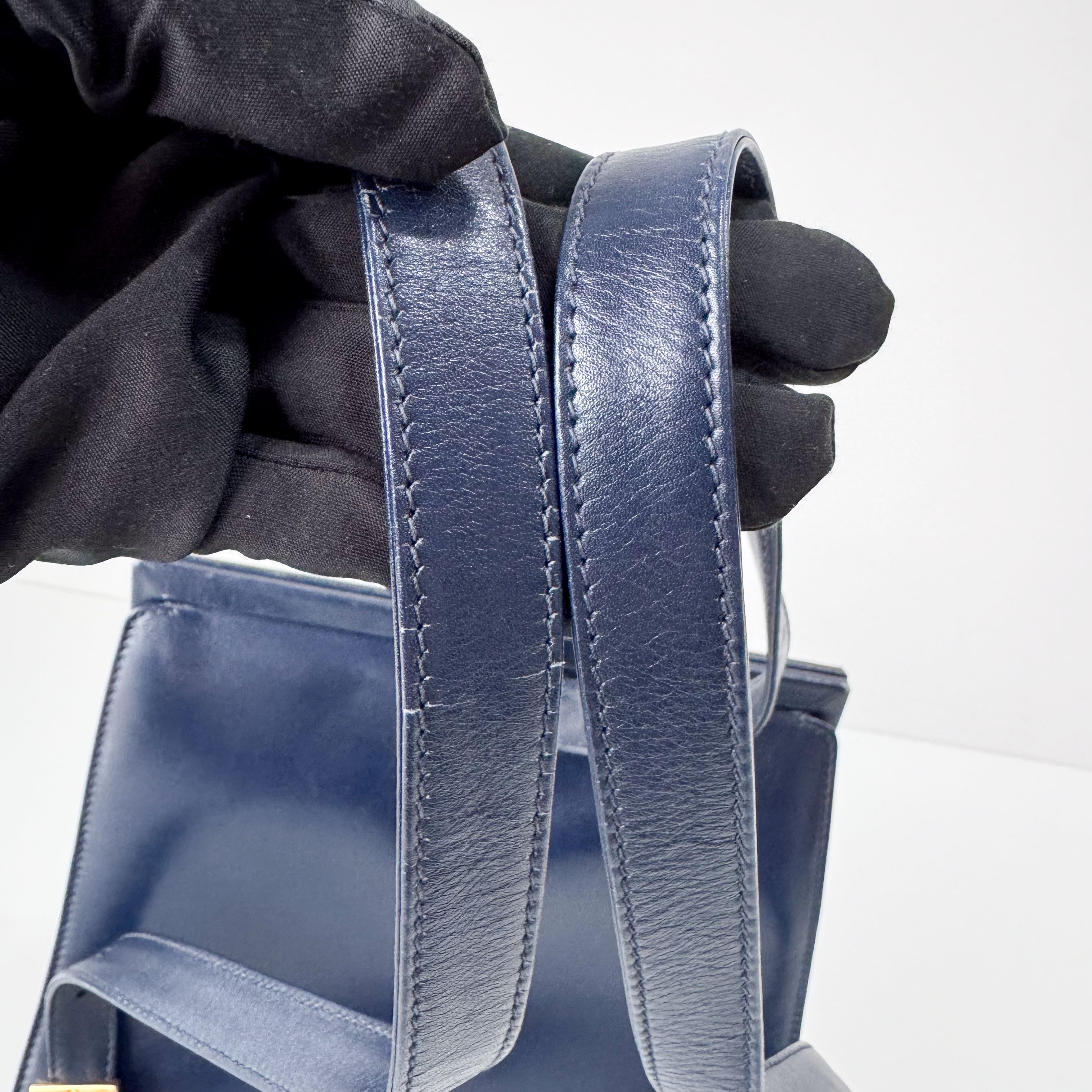 Vintage Navy Pony Hair Backback