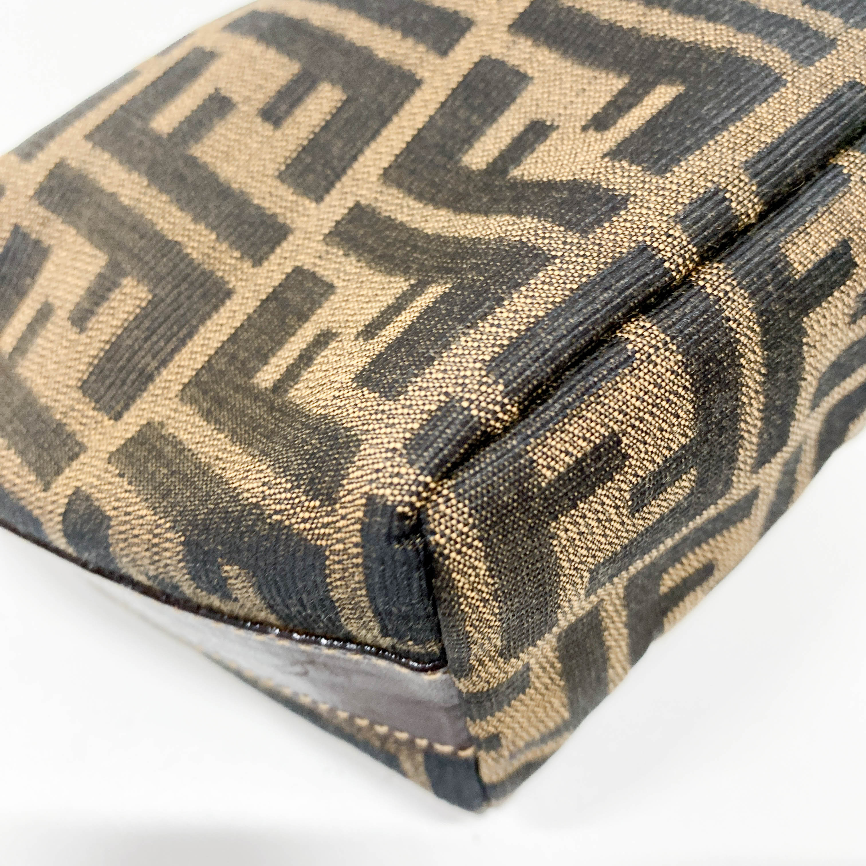 Zucca Mini Brown Canvas Handbag