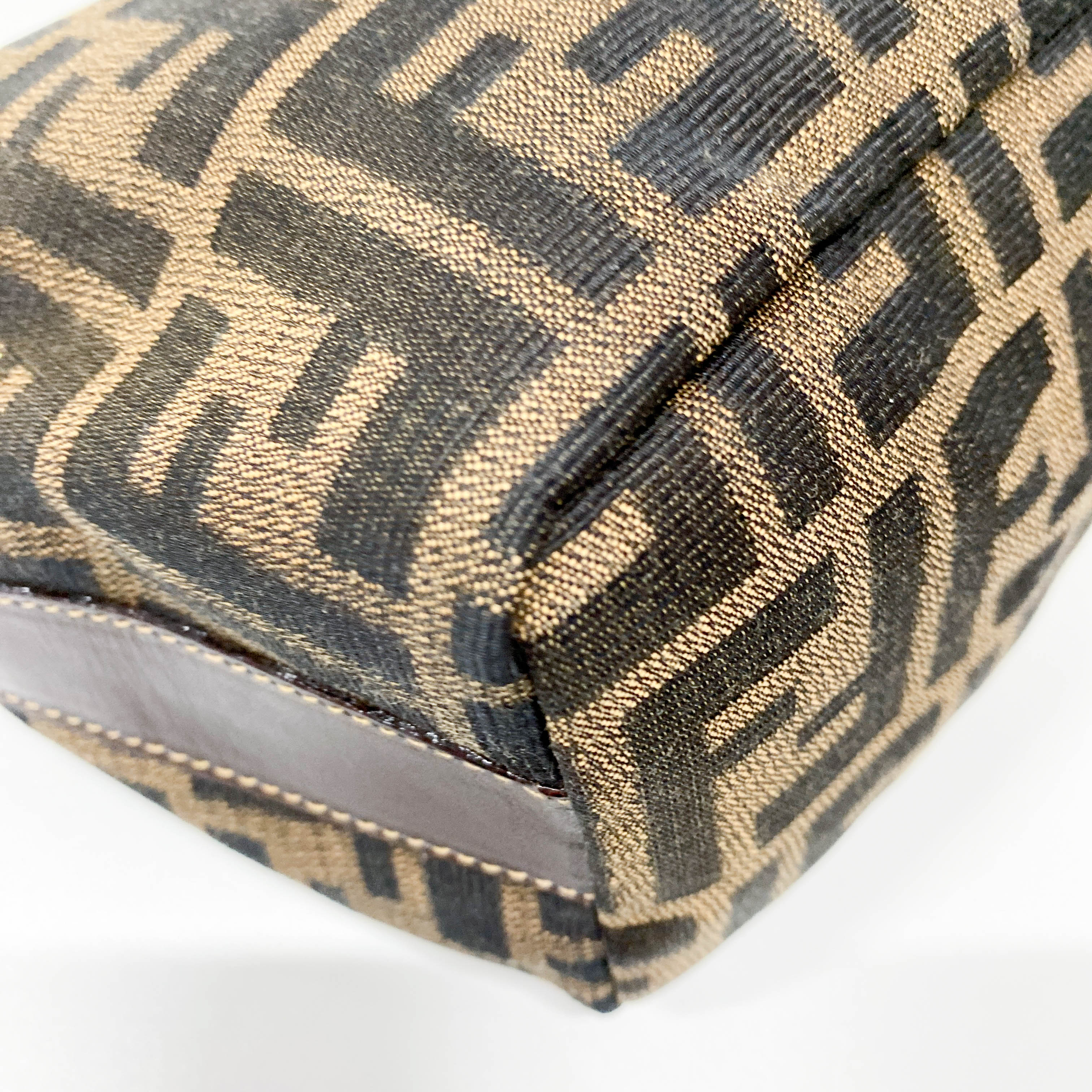 Zucca Mini Brown Canvas Handbag