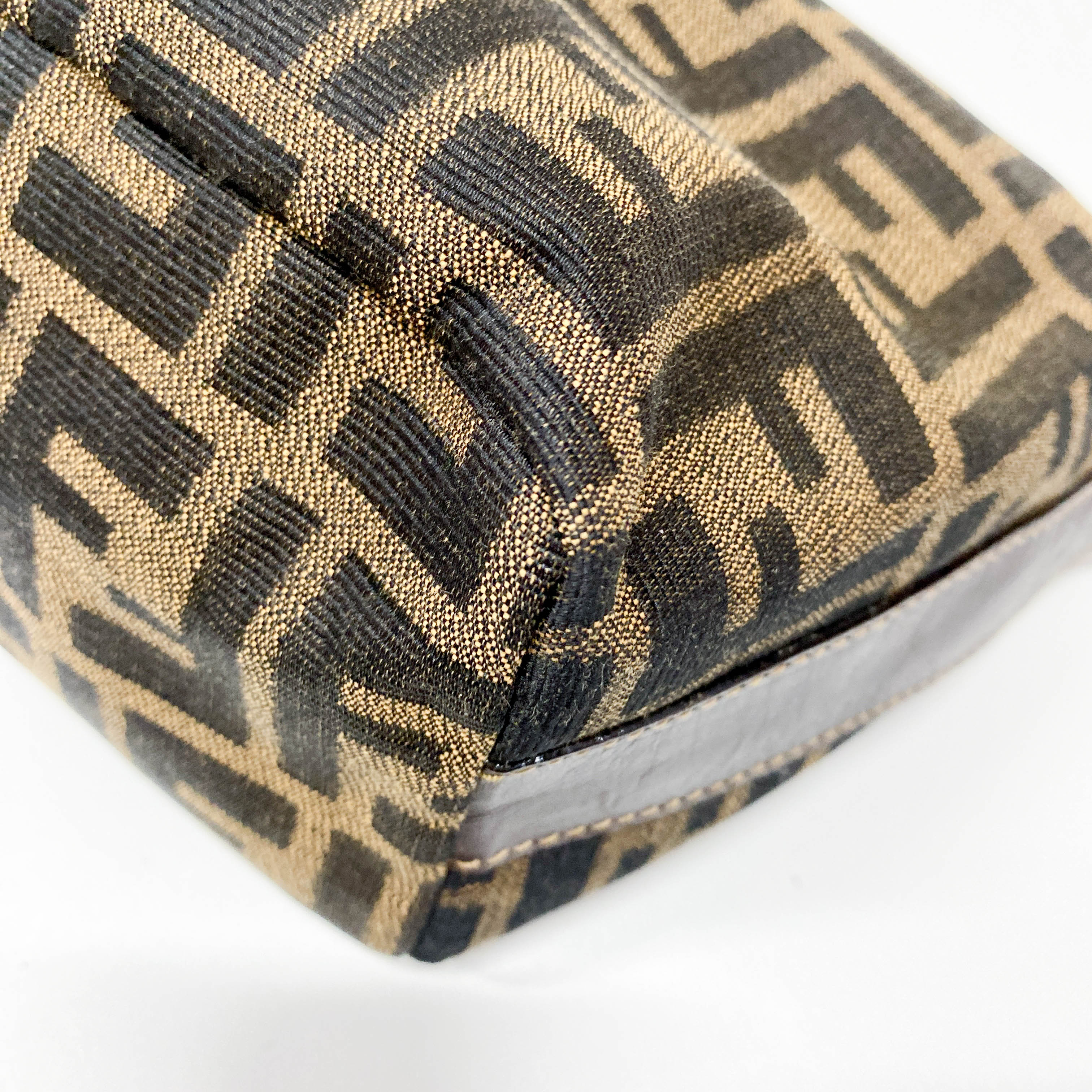 Zucca Mini Brown Canvas Handbag