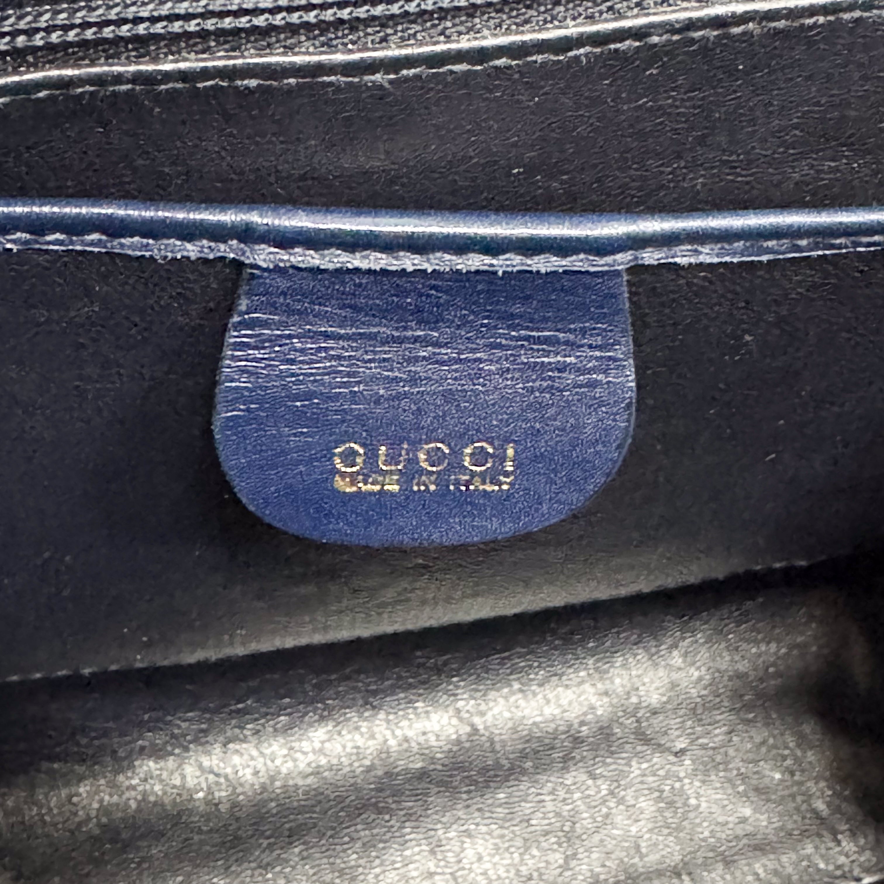 Vintage Navy Pony Hair Backback