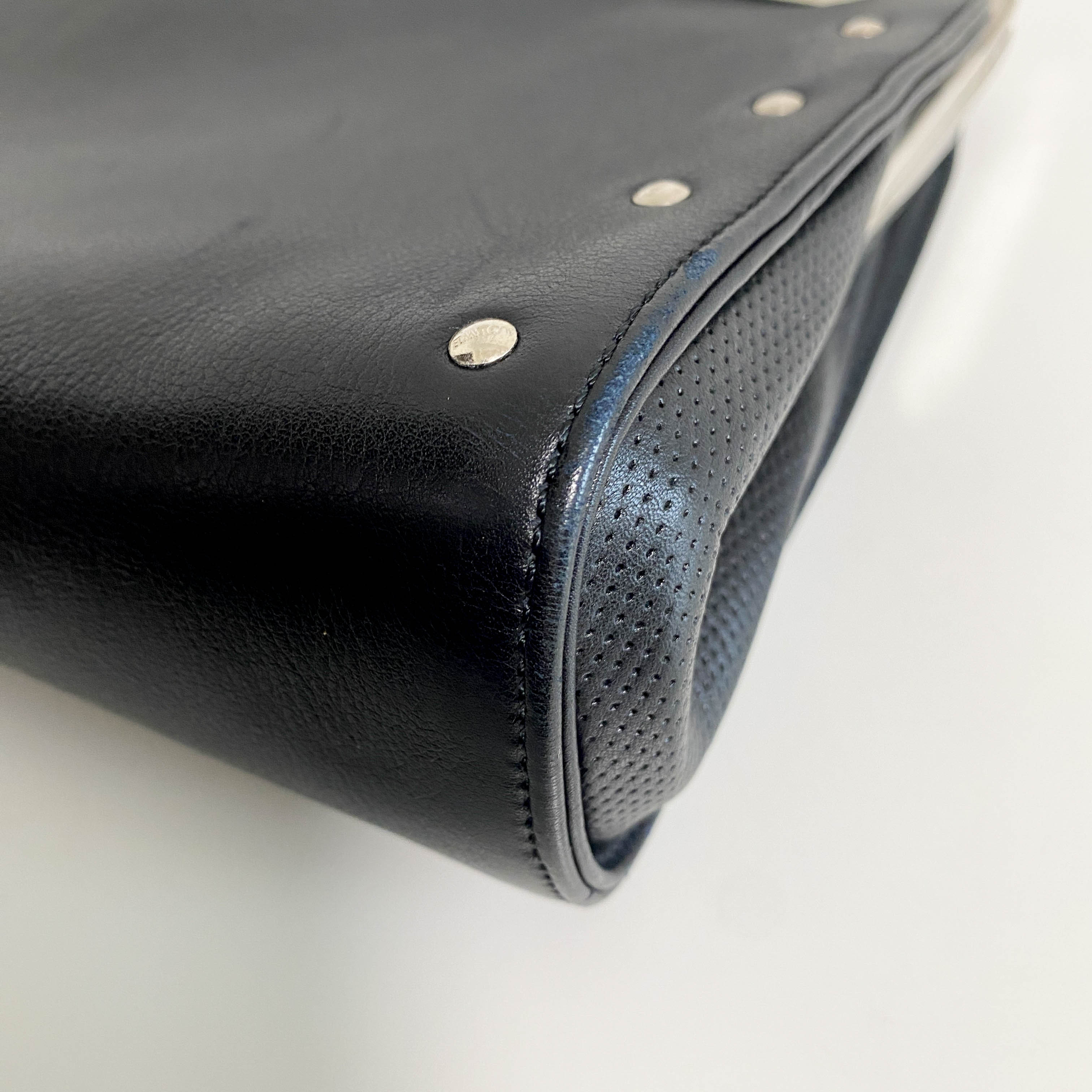 Vintage Black Leather Shoulder Bag