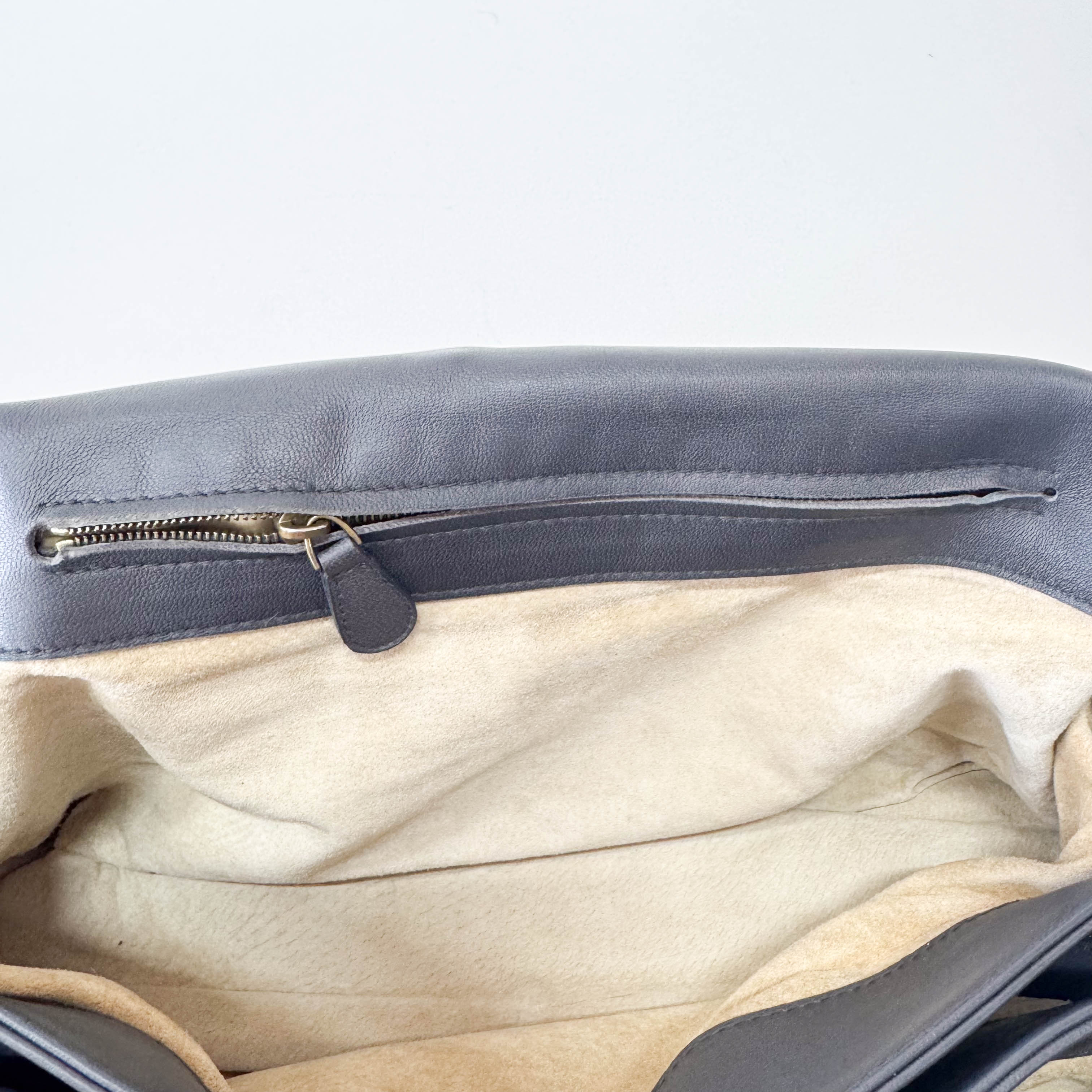 Intrecciato Charcoal Gray Frap Handbag