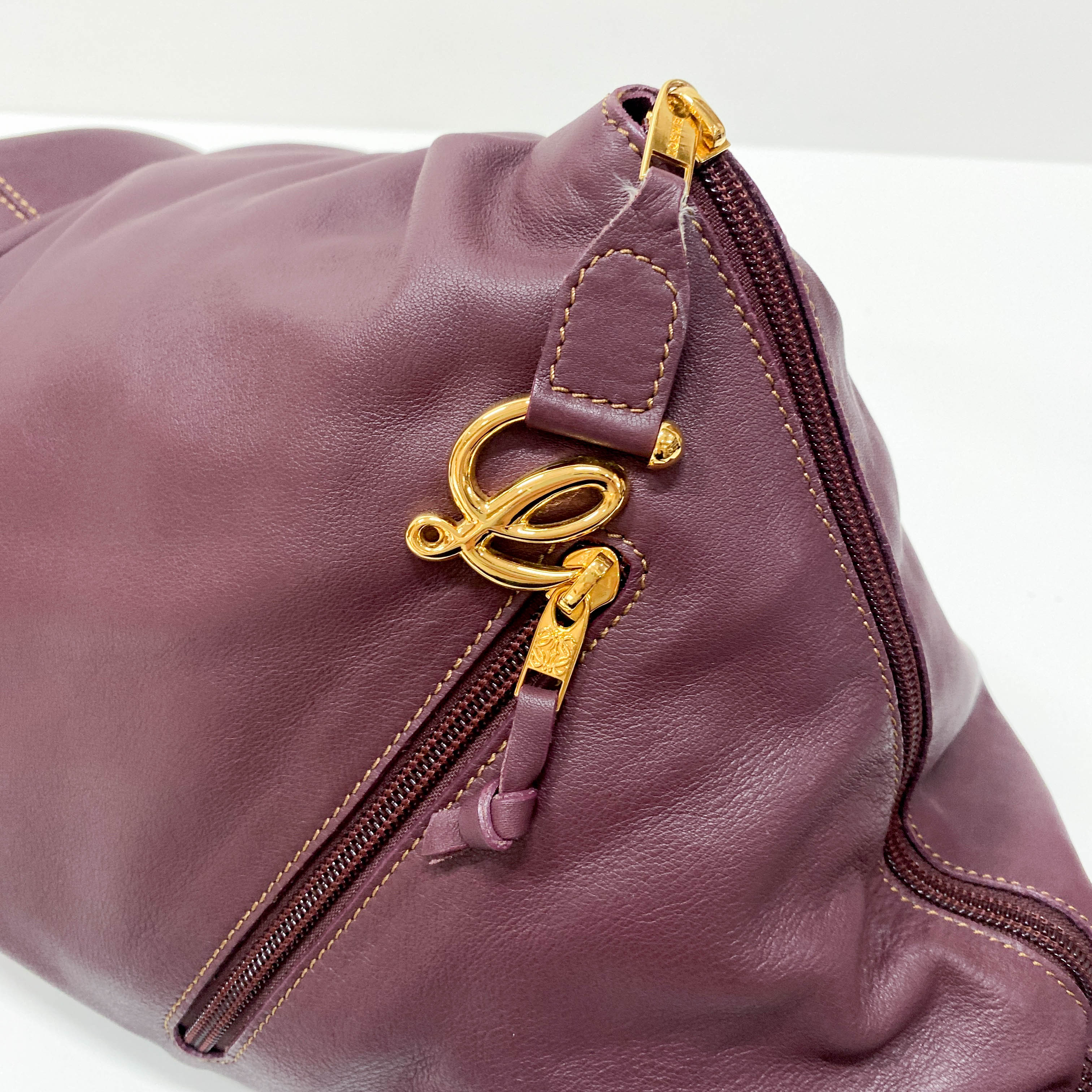 Anton Burgundy Leather Crossbody Bag