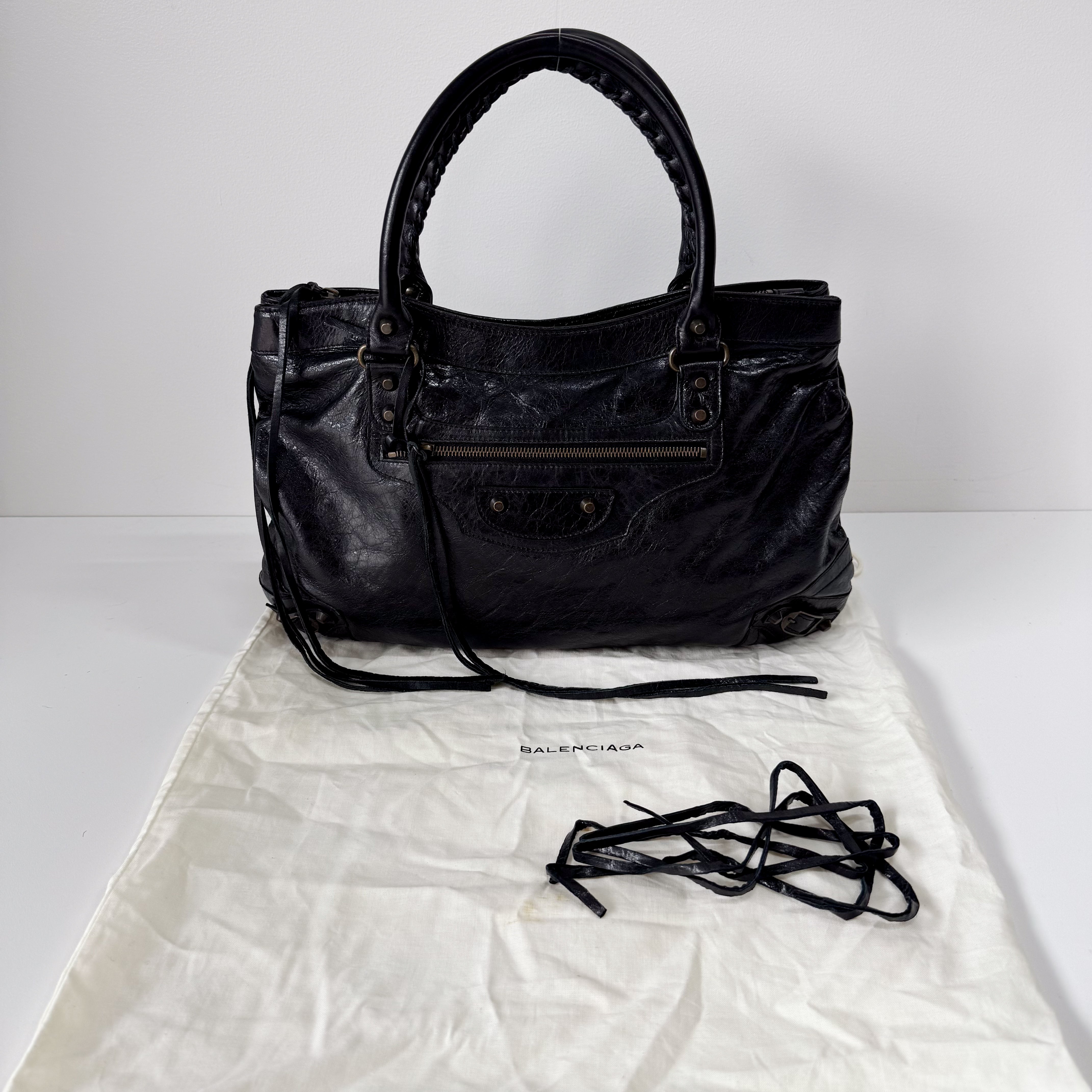 Part Time Black Calfskin Leather Bag