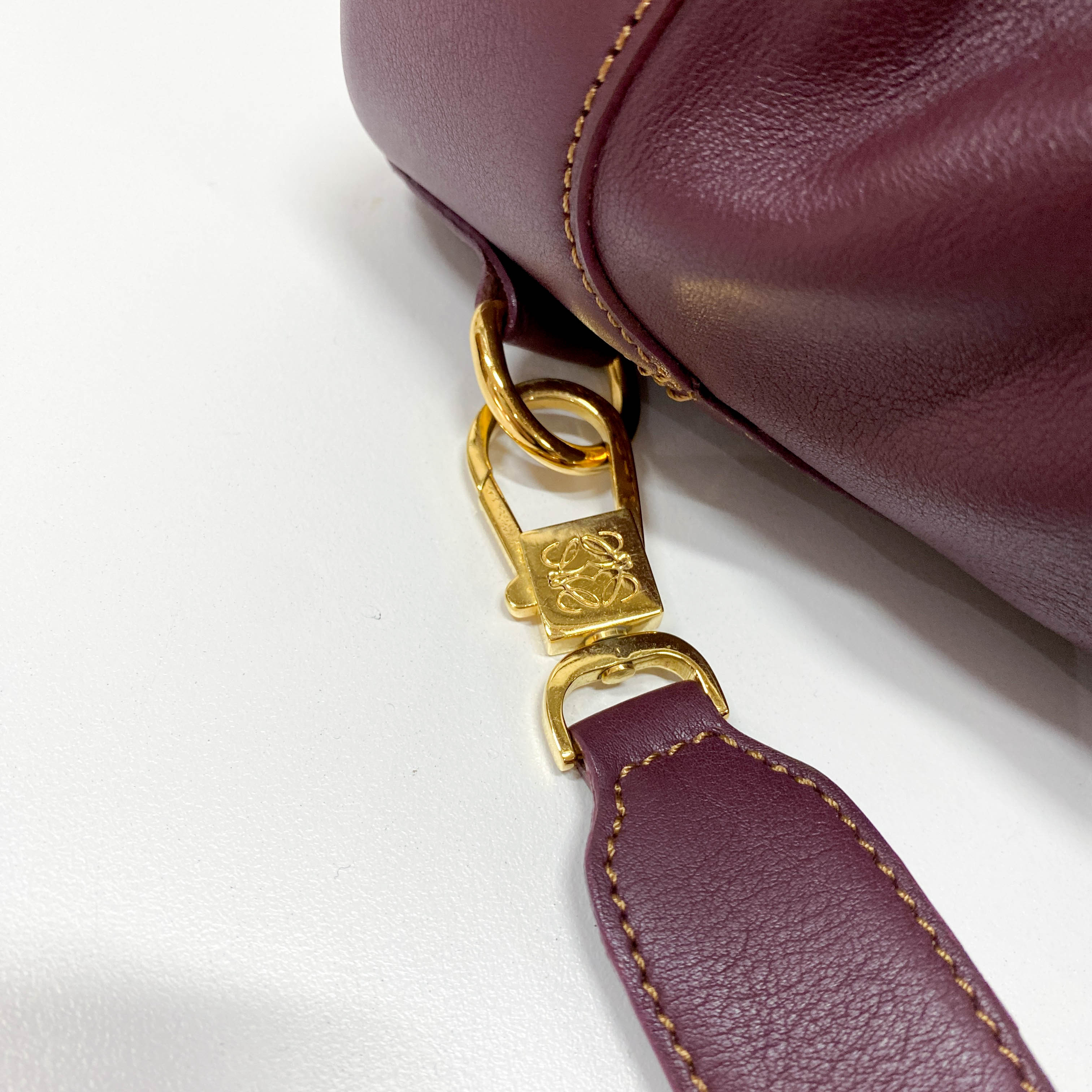 Anton Burgundy Leather Crossbody Bag