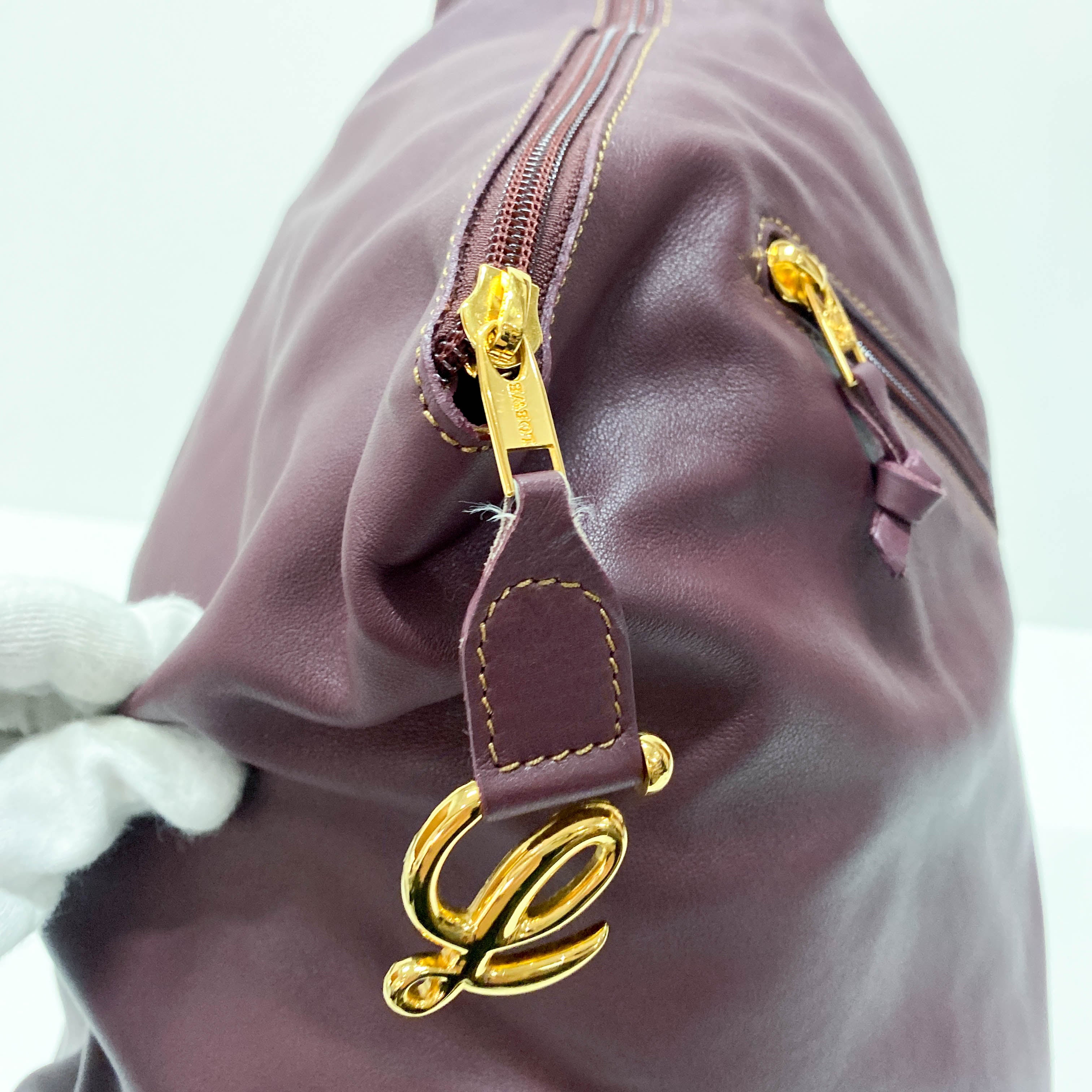 Anton Burgundy Leather Crossbody Bag