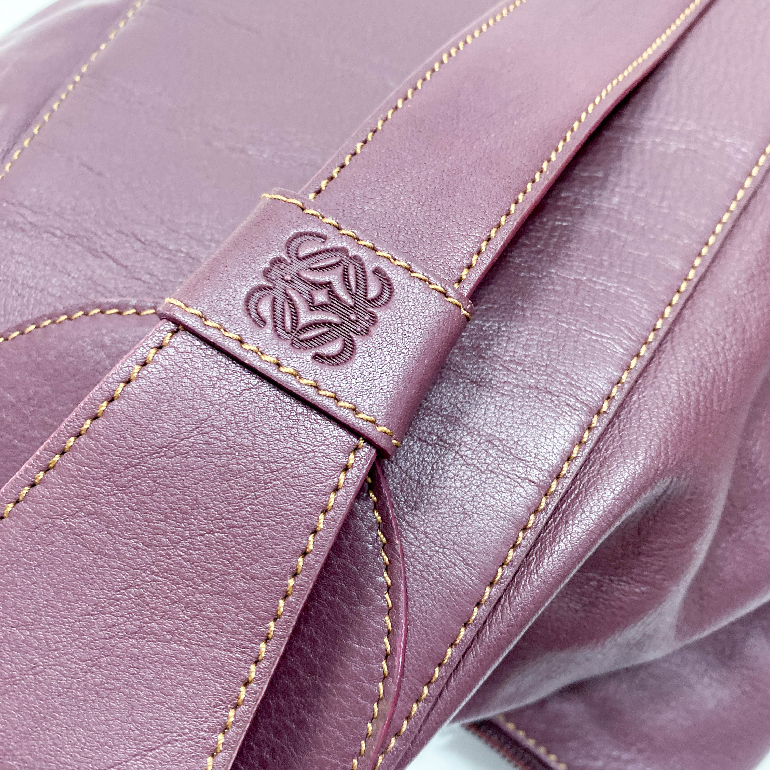 Anton Burgundy Leather Crossbody Bag