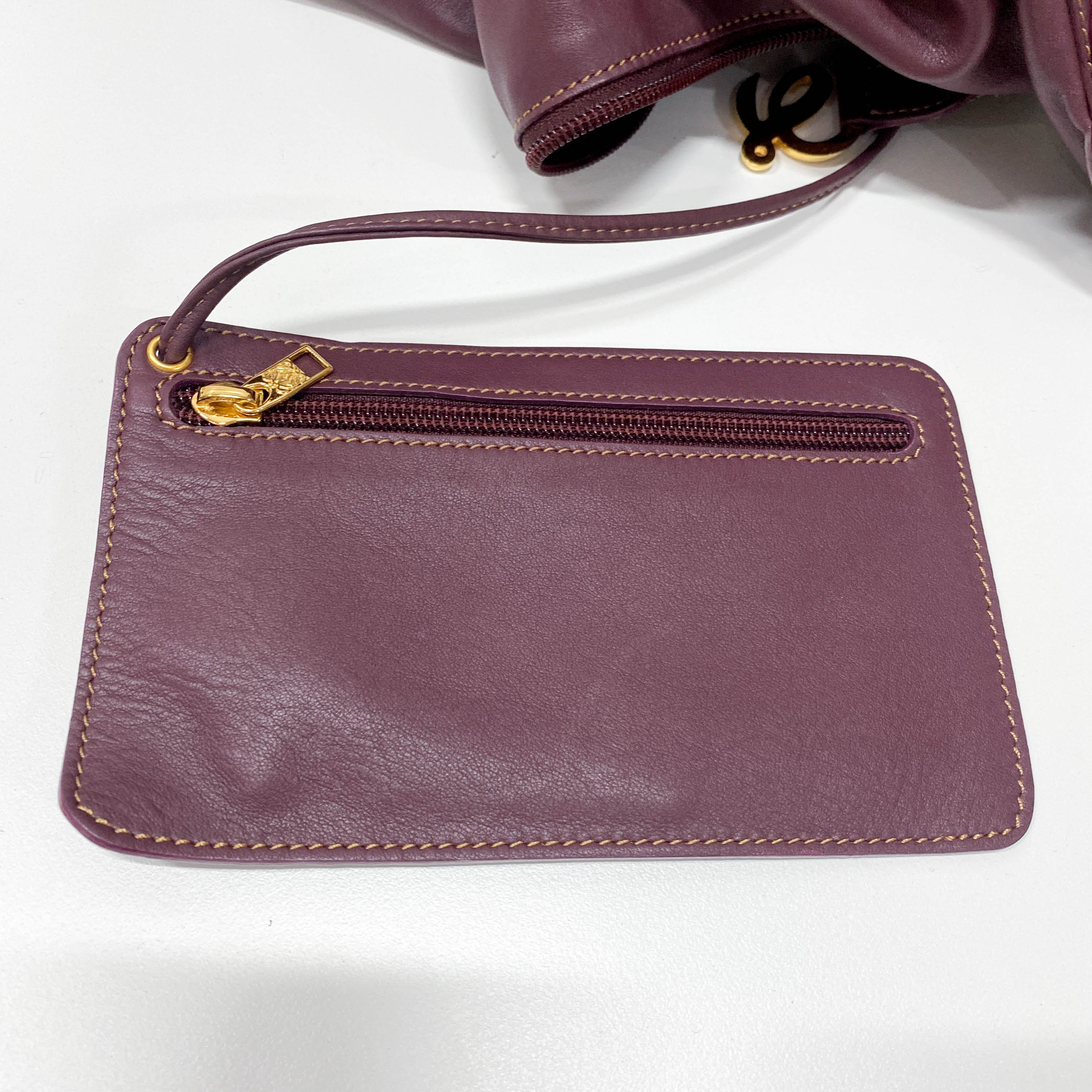 Anton Burgundy Leather Crossbody Bag