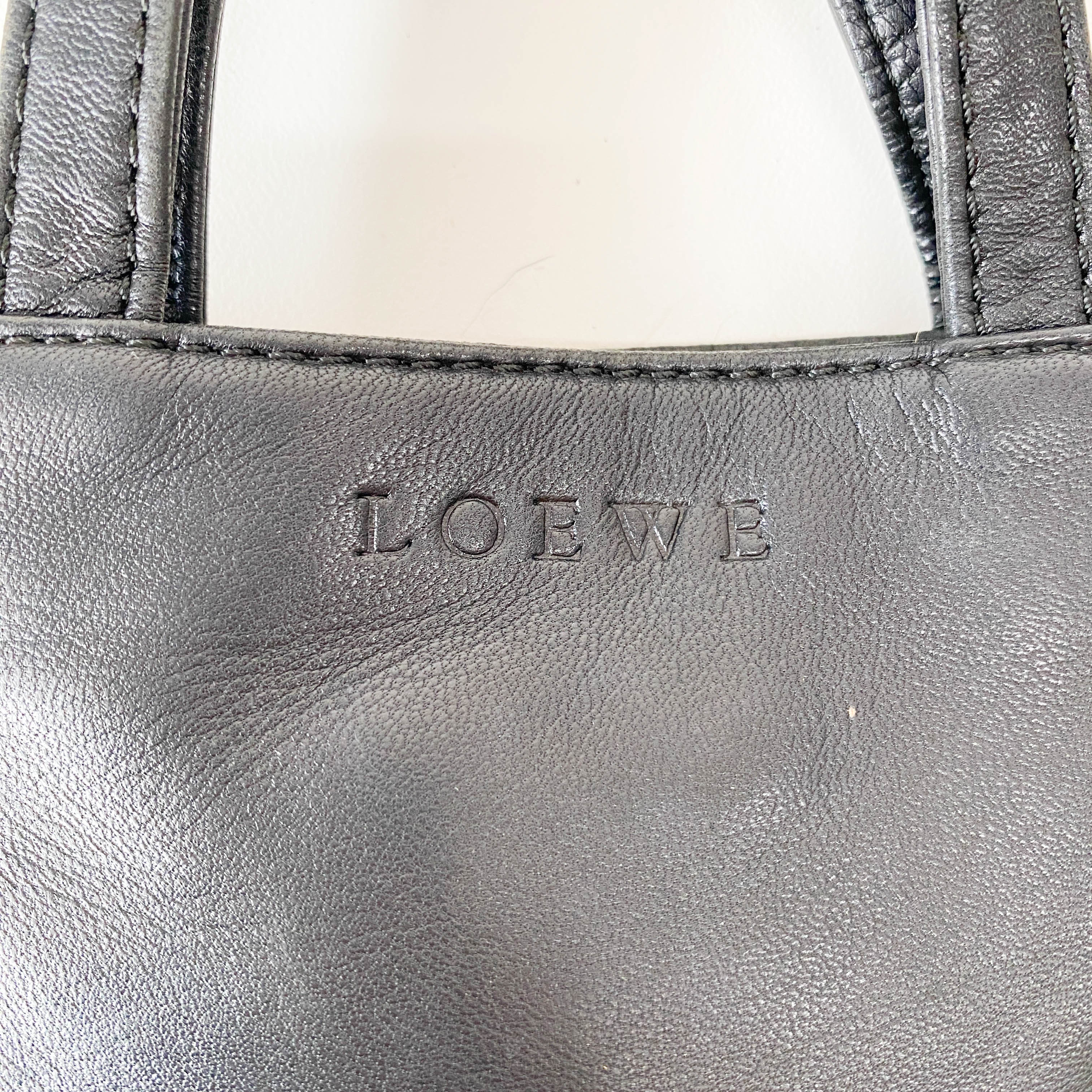 Leopard Print Pony Hair / Black Leather Mini Tote Handbag