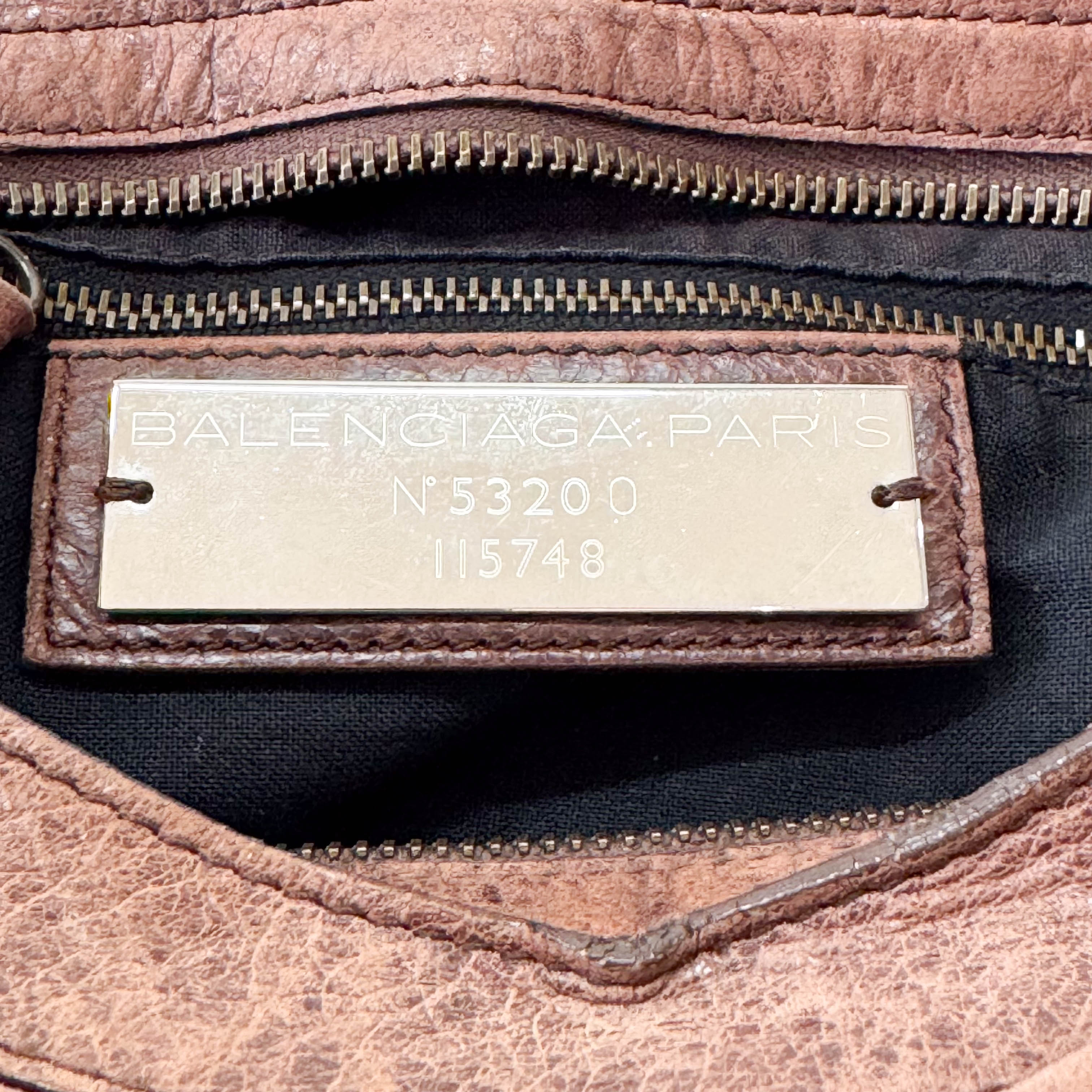 The City Brown Leather Hand bag