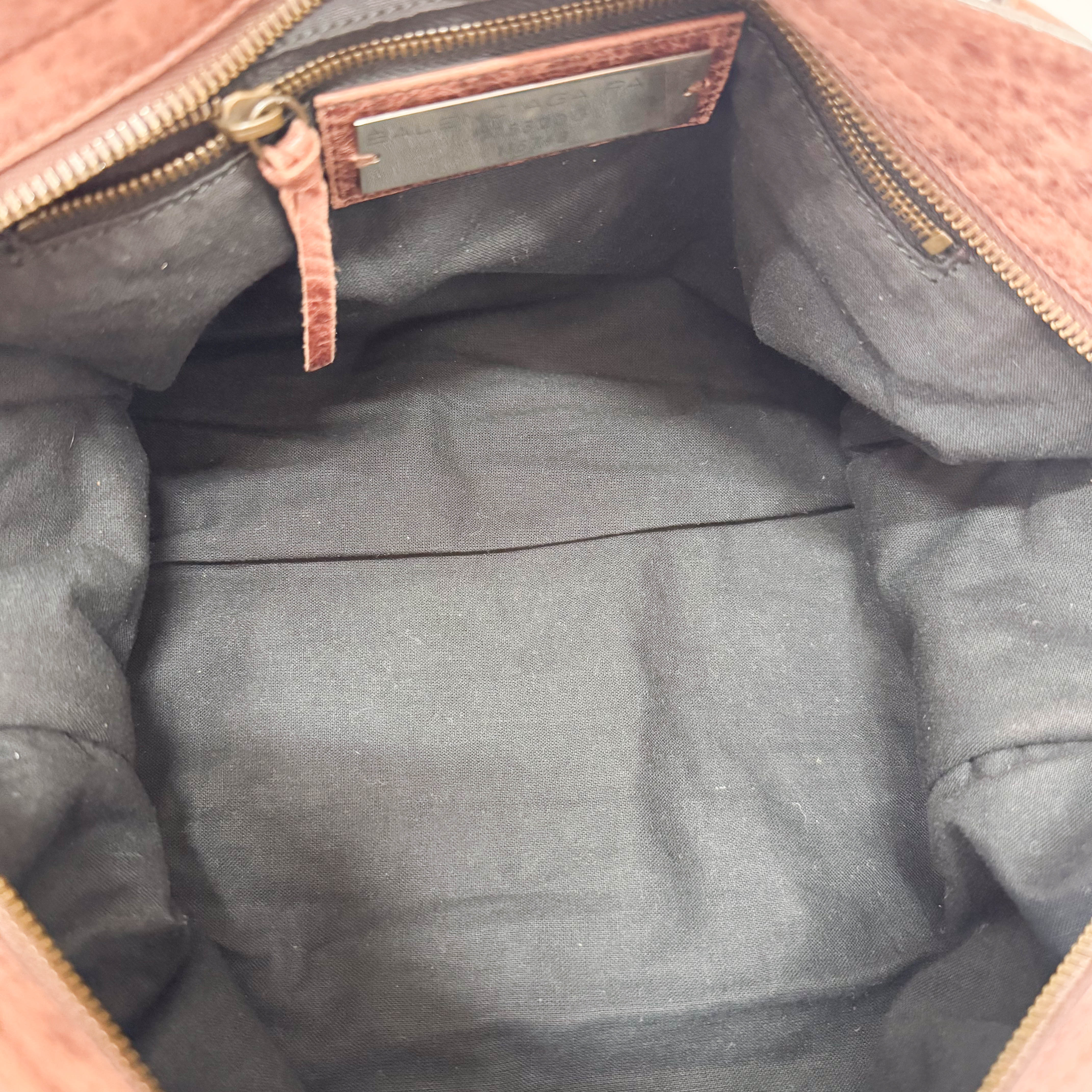 The City Brown Leather Hand bag