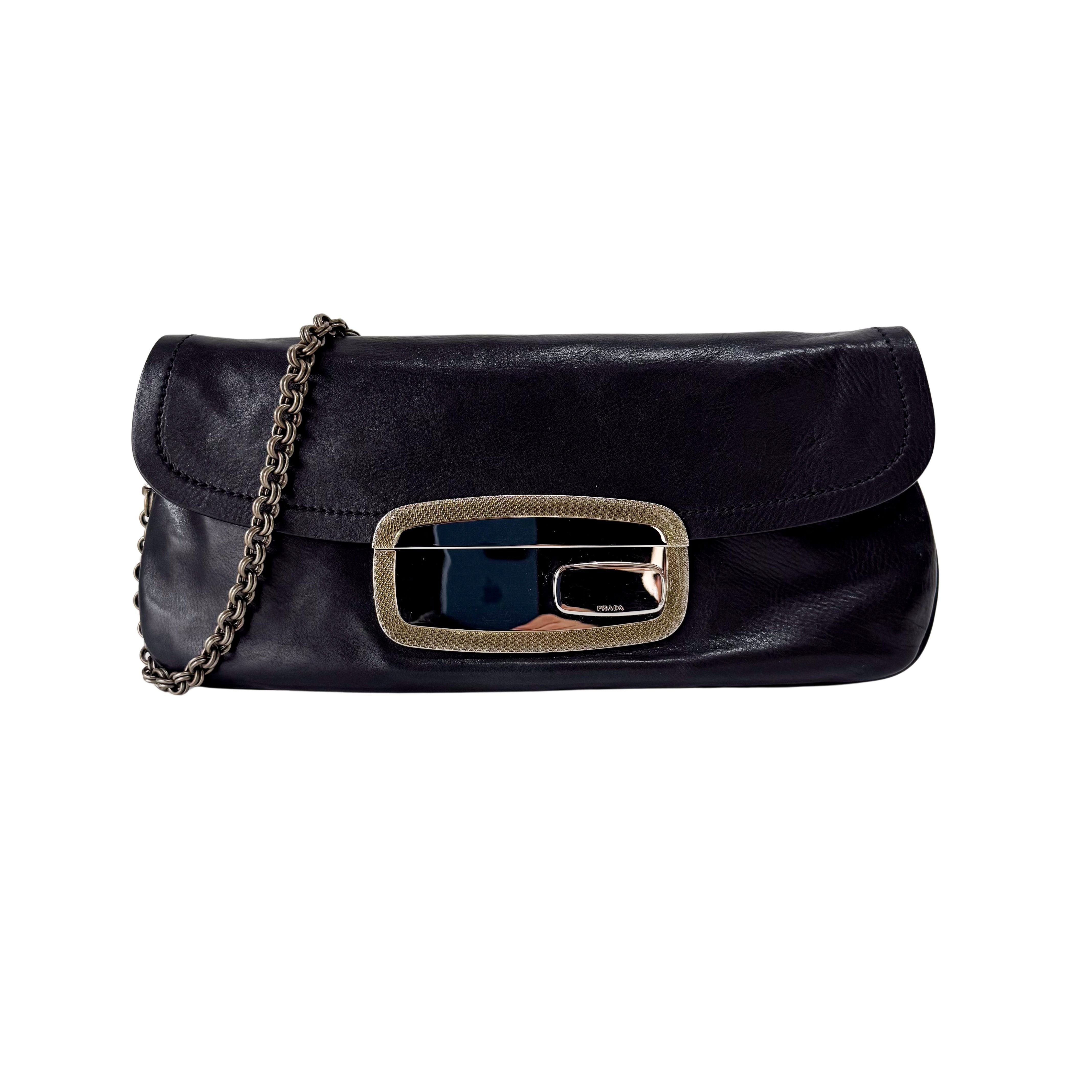 Black Leather Shoulder Bag