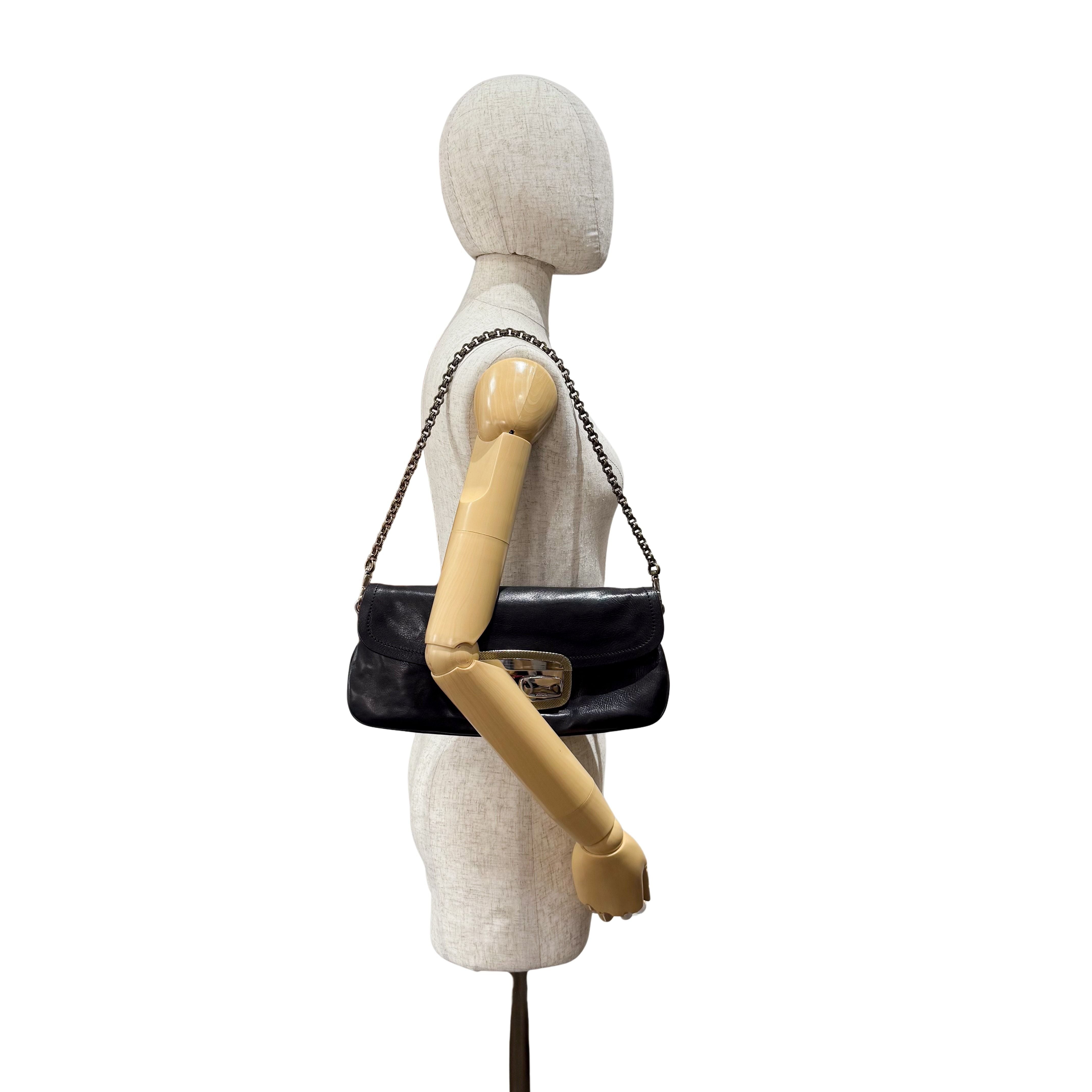 Black Leather Shoulder Bag