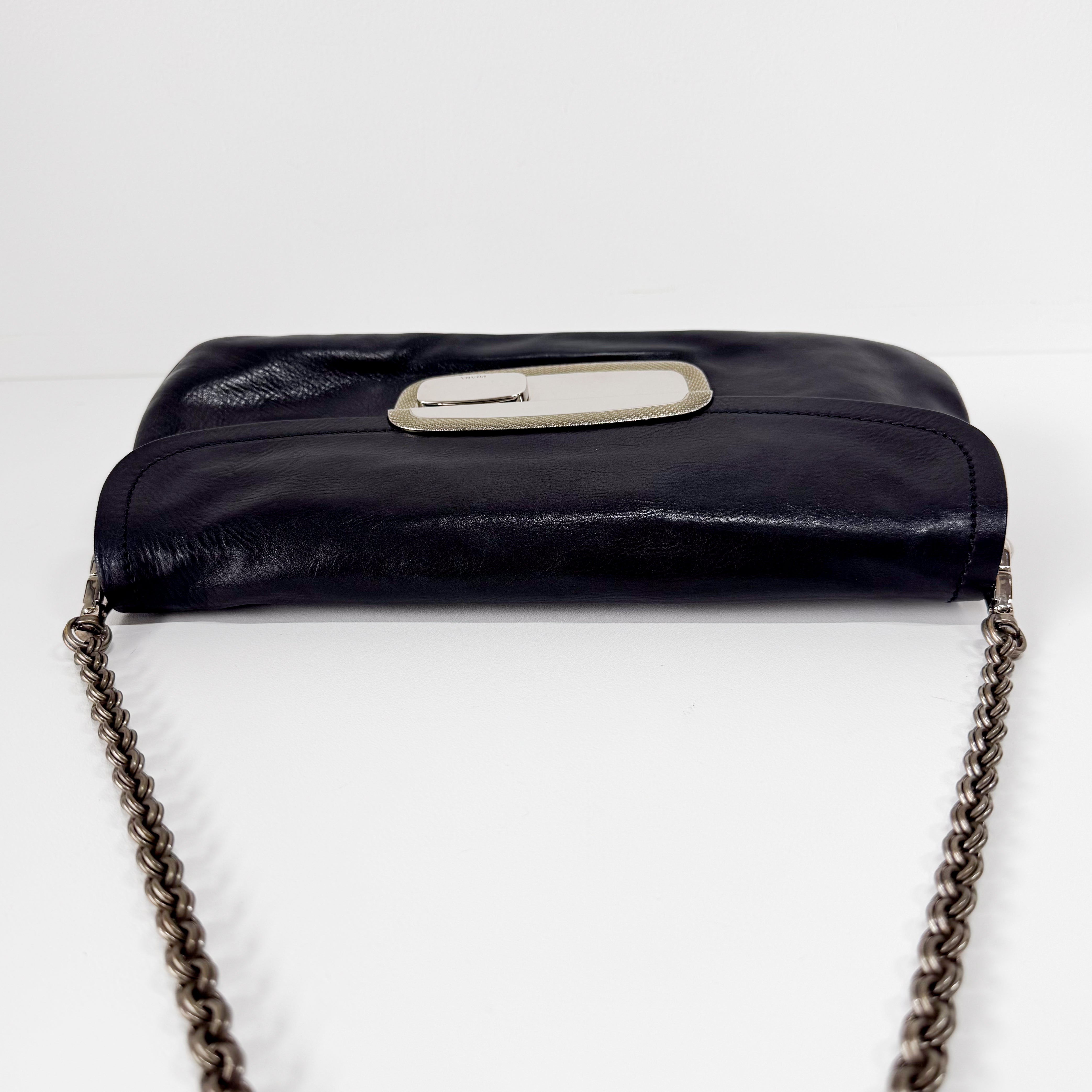 Black Leather Shoulder Bag