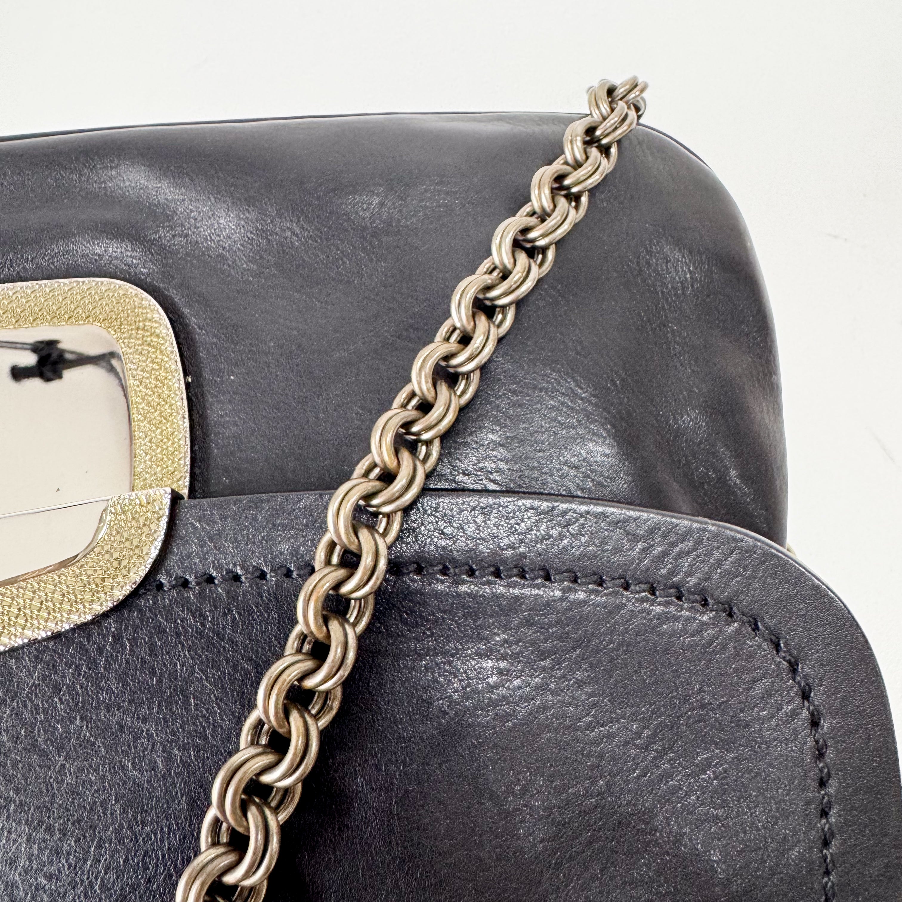 Black Leather Shoulder Bag