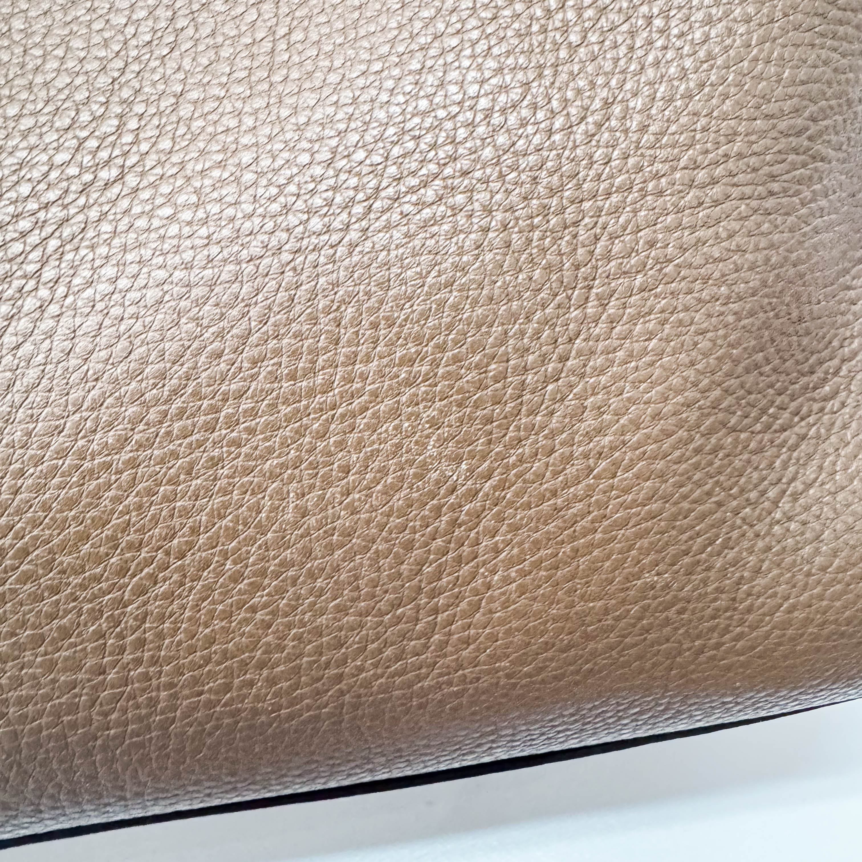 Bamboo Shopper Brown Leather Hand Tote Bag