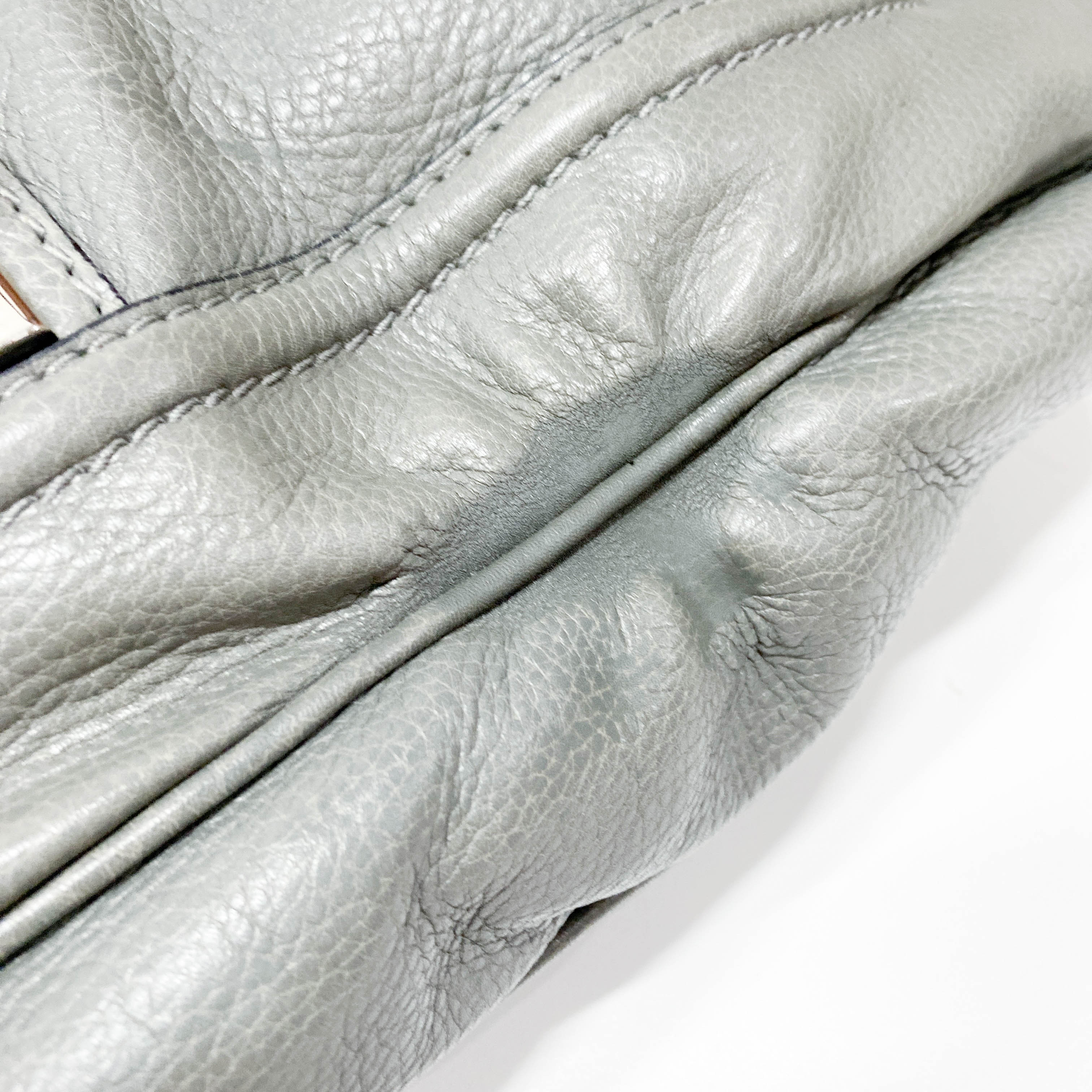 New Jackie Grey Leather Two Way Bag