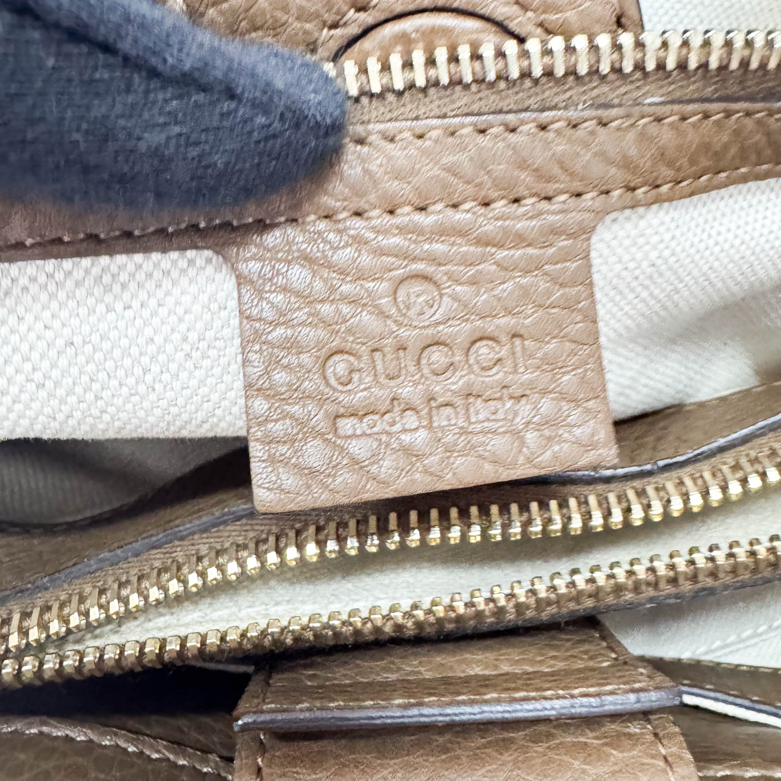 Bamboo Shopper Brown Leather Hand Tote Bag