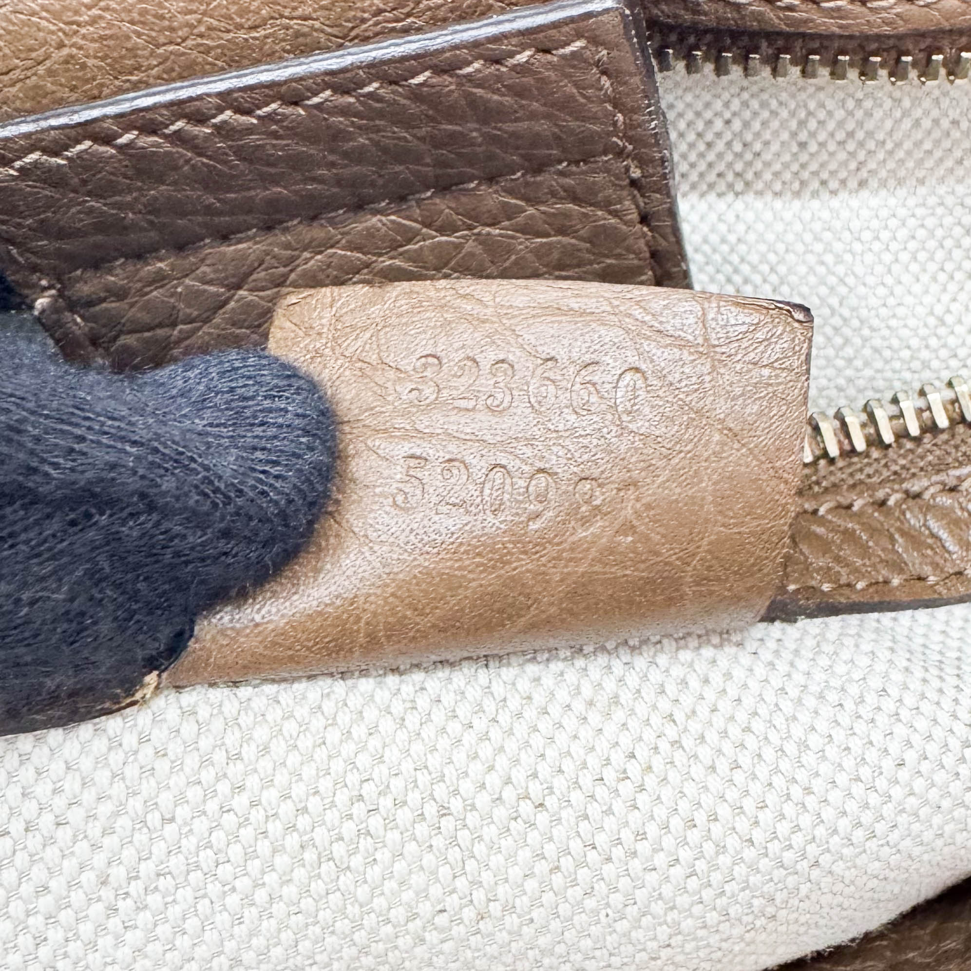 Bamboo Shopper Brown Leather Hand Tote Bag