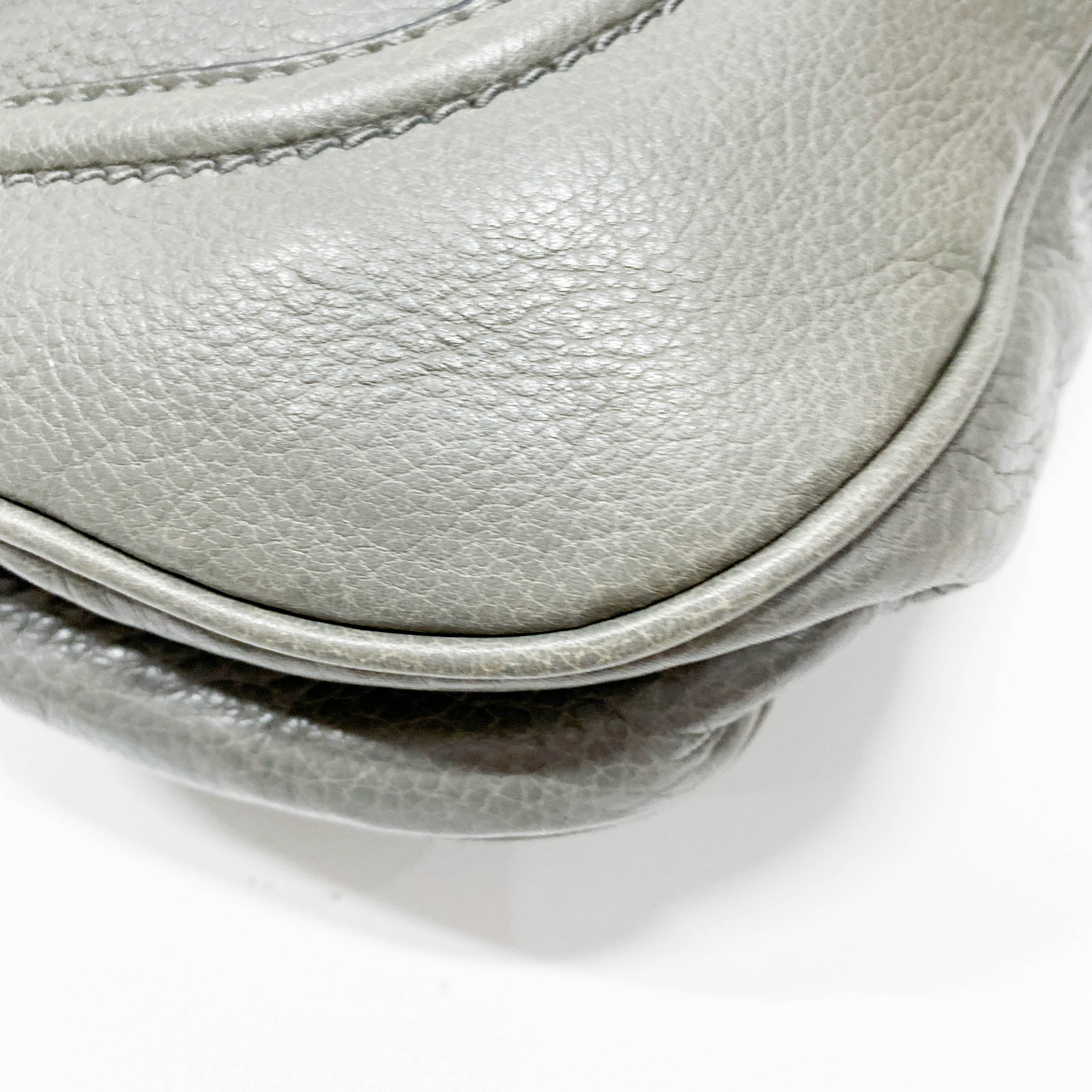 New Jackie Grey Leather Two Way Bag