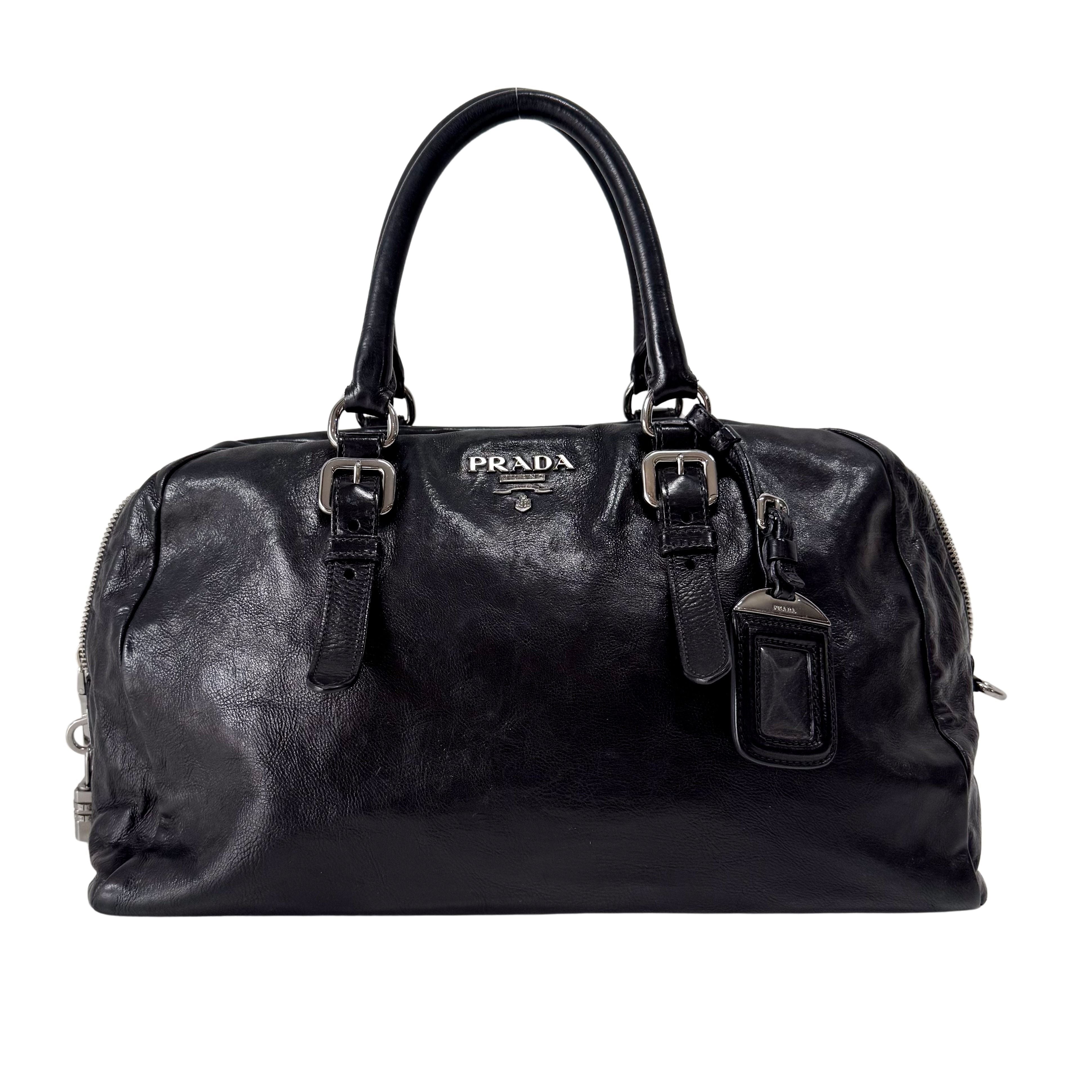 Black Leather Shoulder Bag