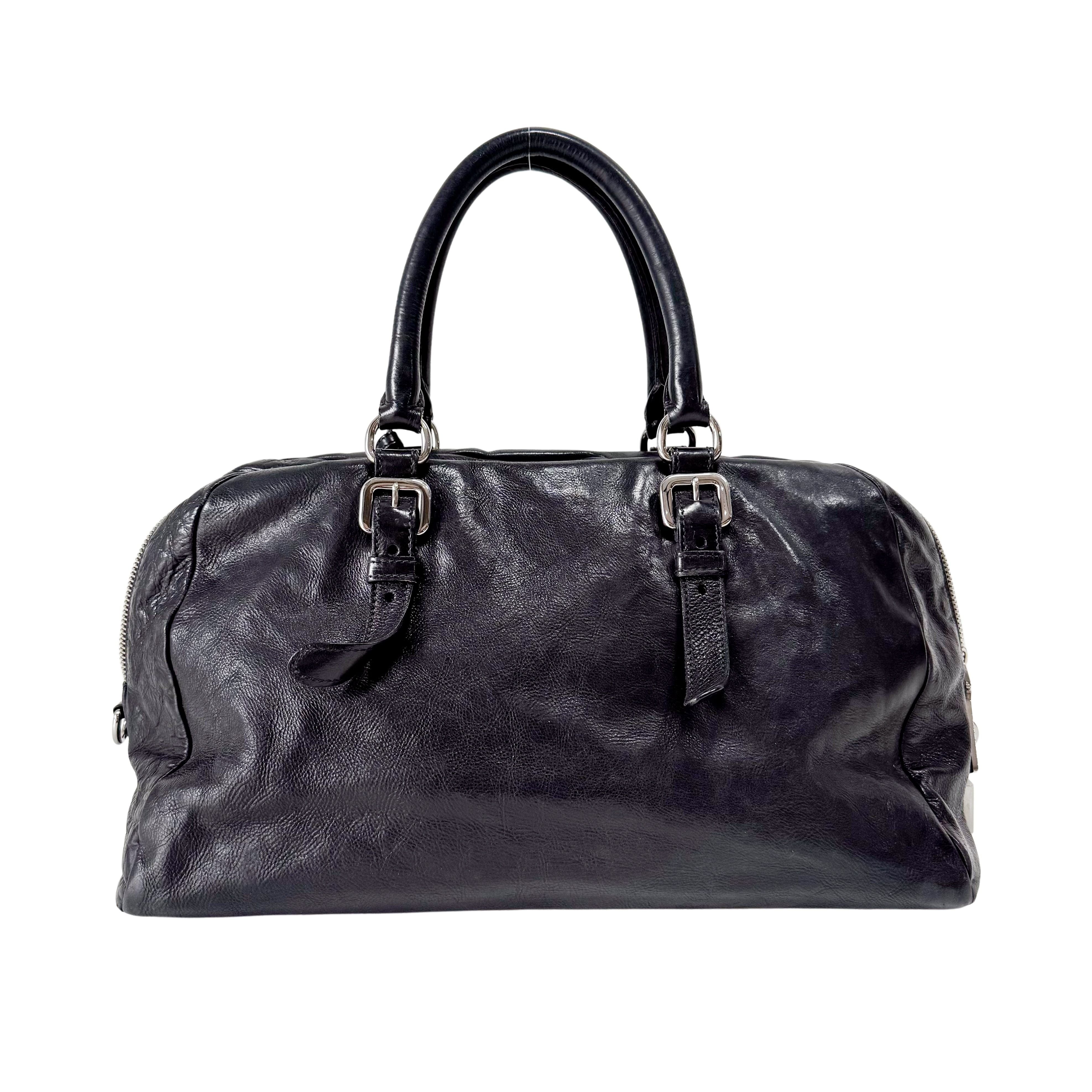 Black Leather Shoulder Bag