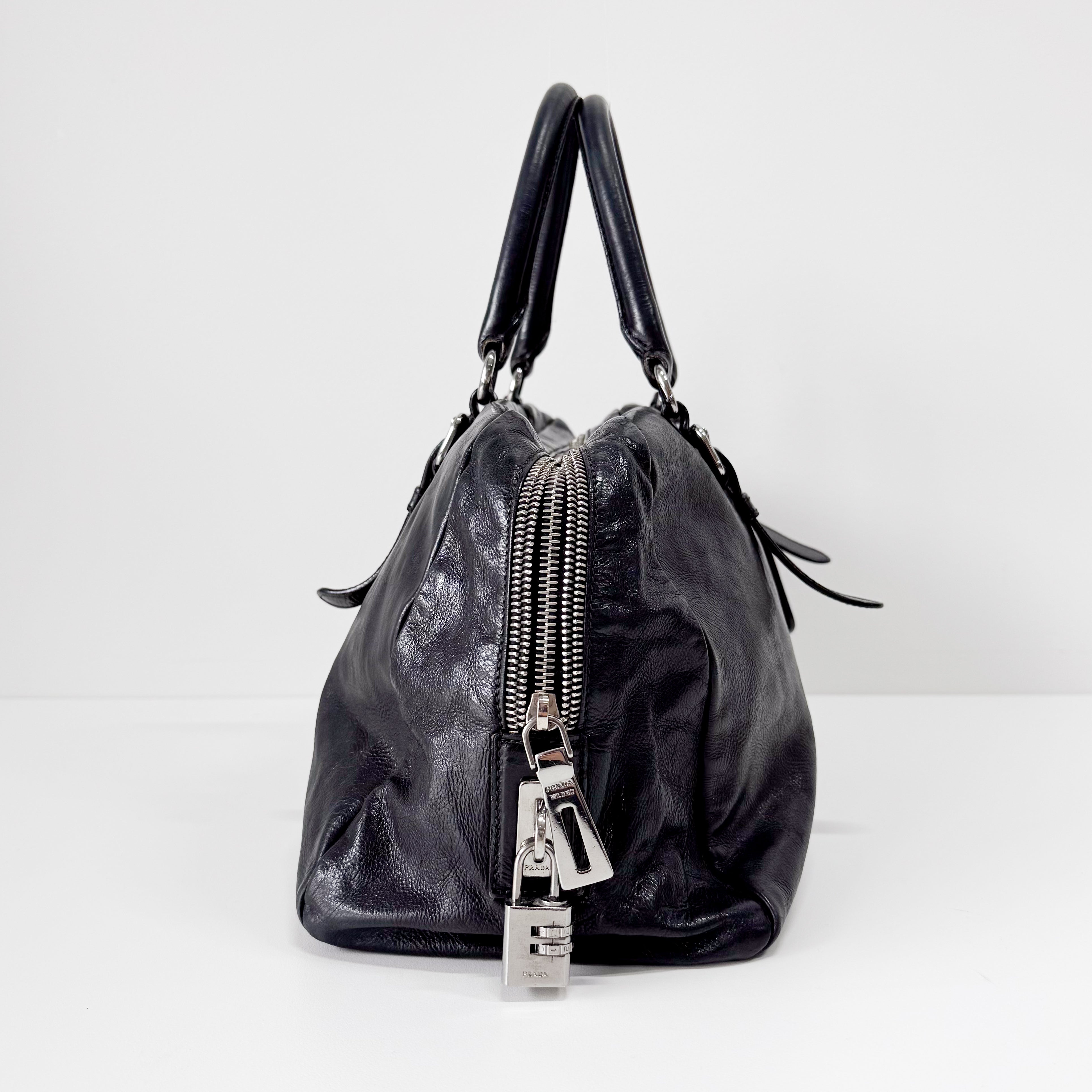 Black Leather Shoulder Bag
